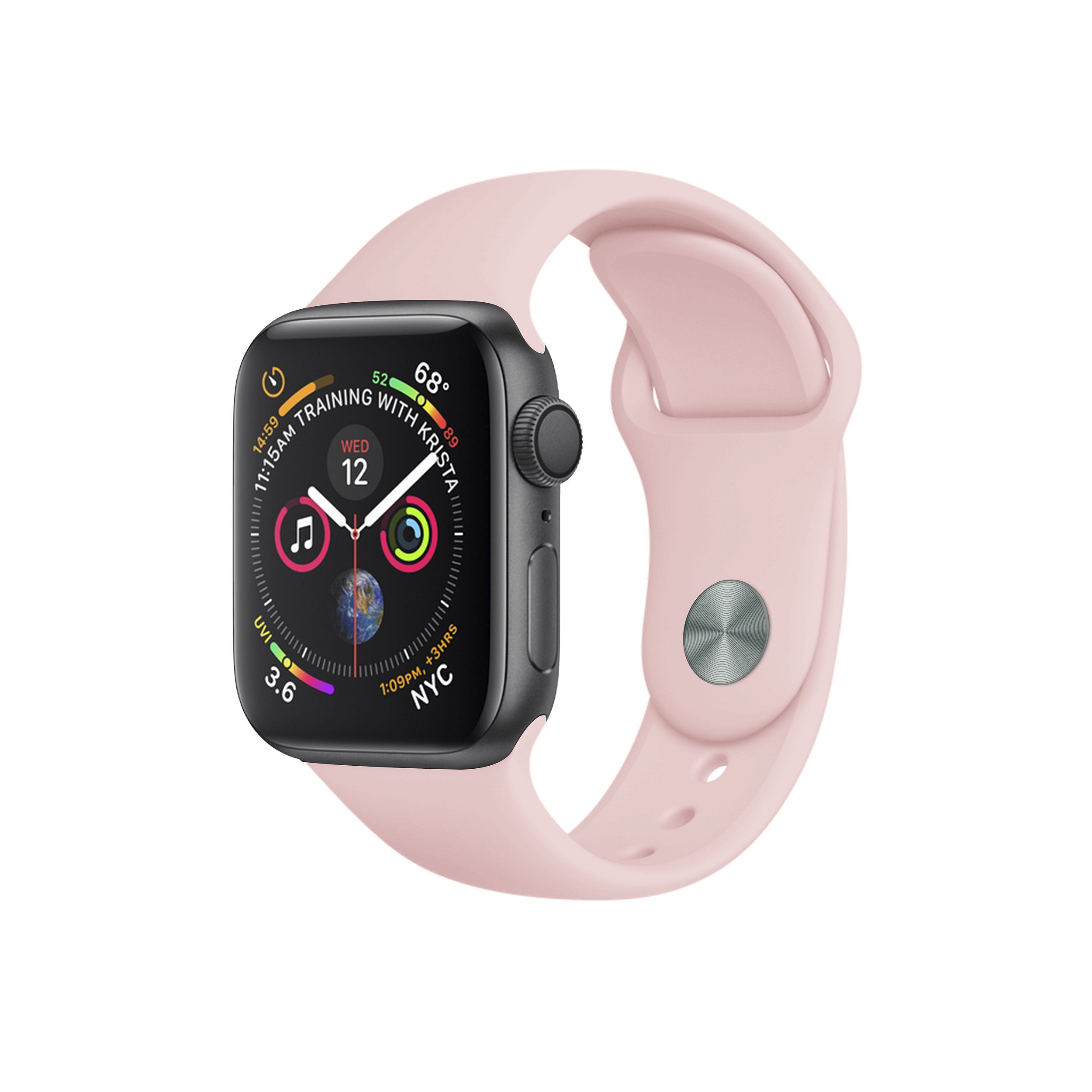 [$5.58] Para Apple Watch Ultra 2 pulseira de relógio de couro genuíno com  corrente de 49 mm, tamanho: S (ouro rosa rosa)