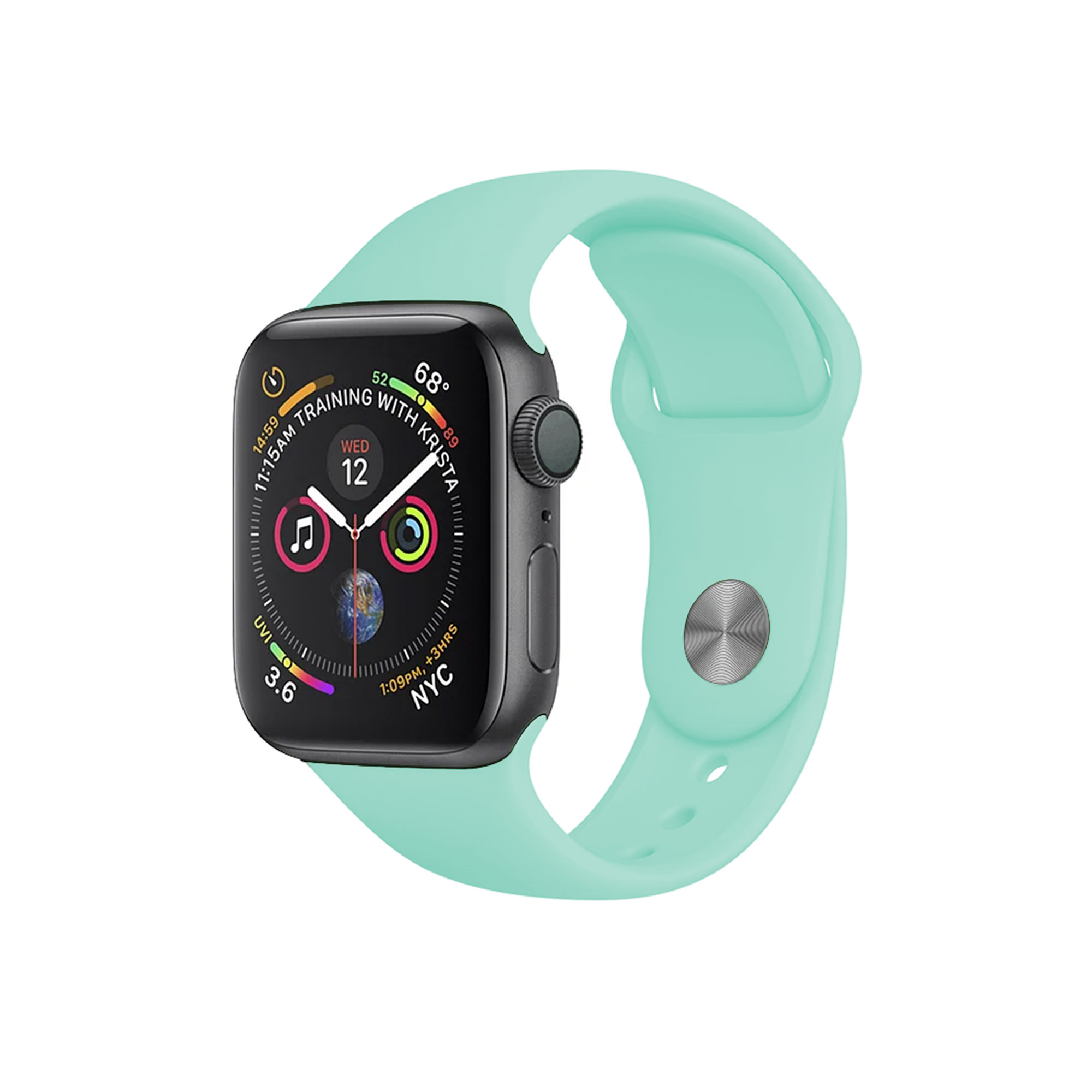 Pulseira Para Apple Watch 42 44 45 49MM Ultra Fit Verde Claro Gshield Capas para celular Peliculas Cabos e muito mais