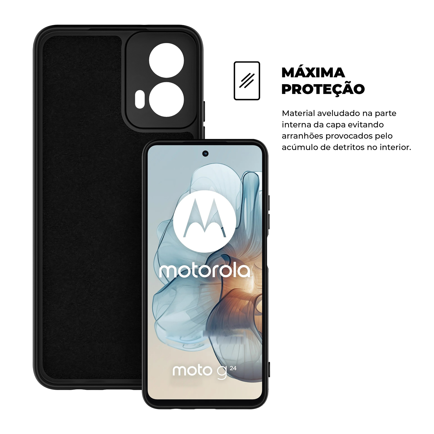 Funda Para Moto G Play Negro Aprueba De Golpes Doble Capa