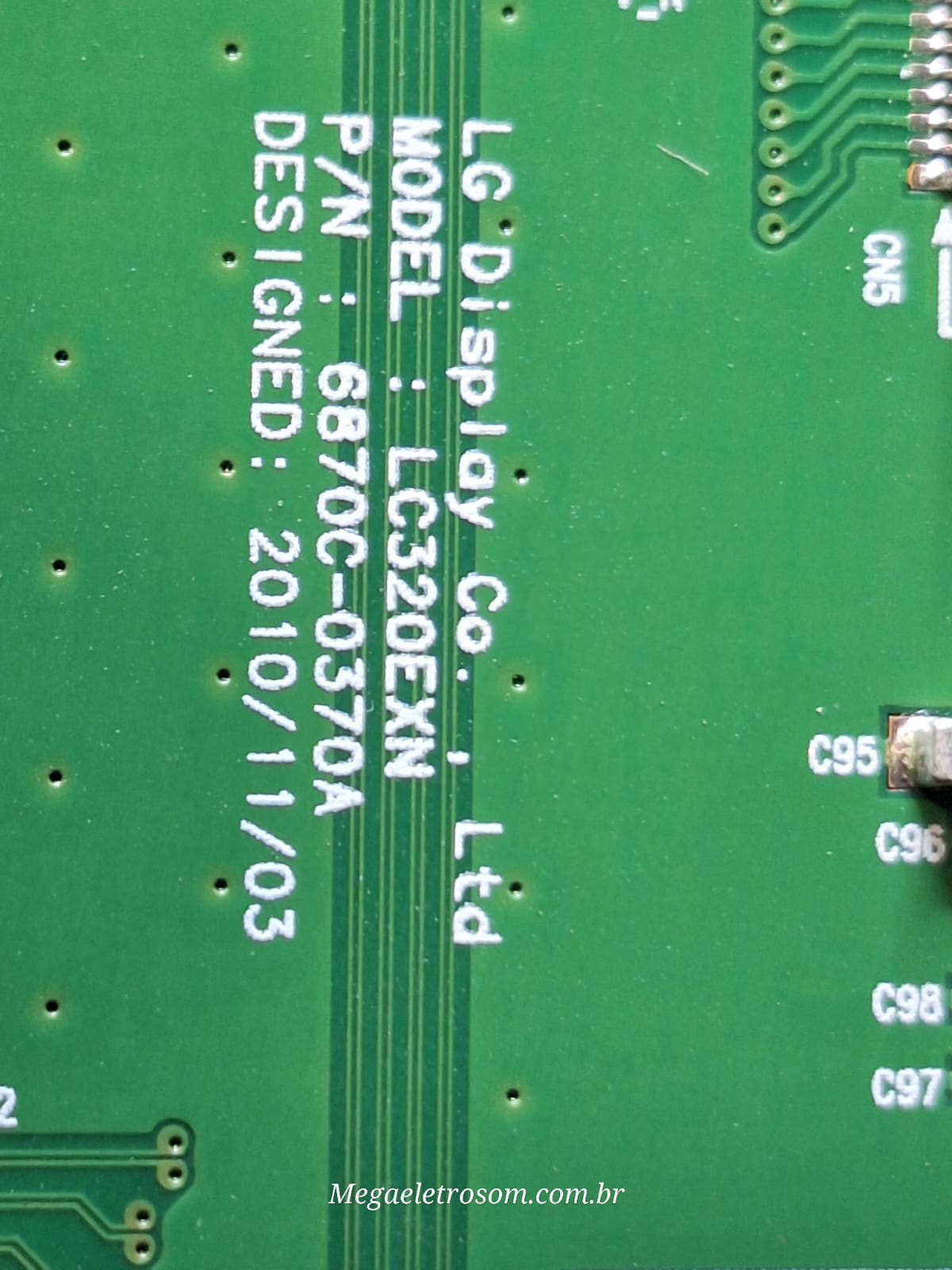 PLACA T-CON TV LG 32LM3400 MODELO 6870C-0370A - MEGAELETROSOM