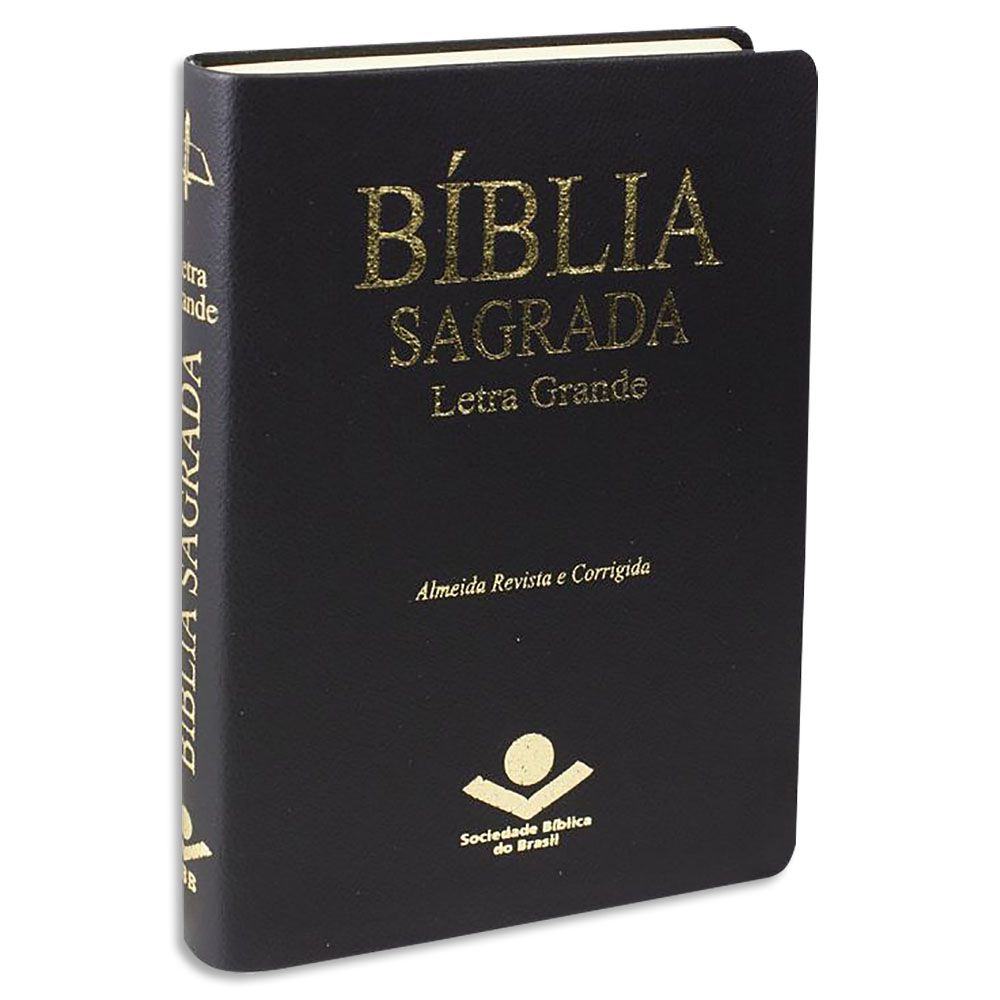 Bíblia Sagrada Letra Gigante com índice e zíper - Couro sintético Preto:  Almeida Revista e Atualizada (ARA)