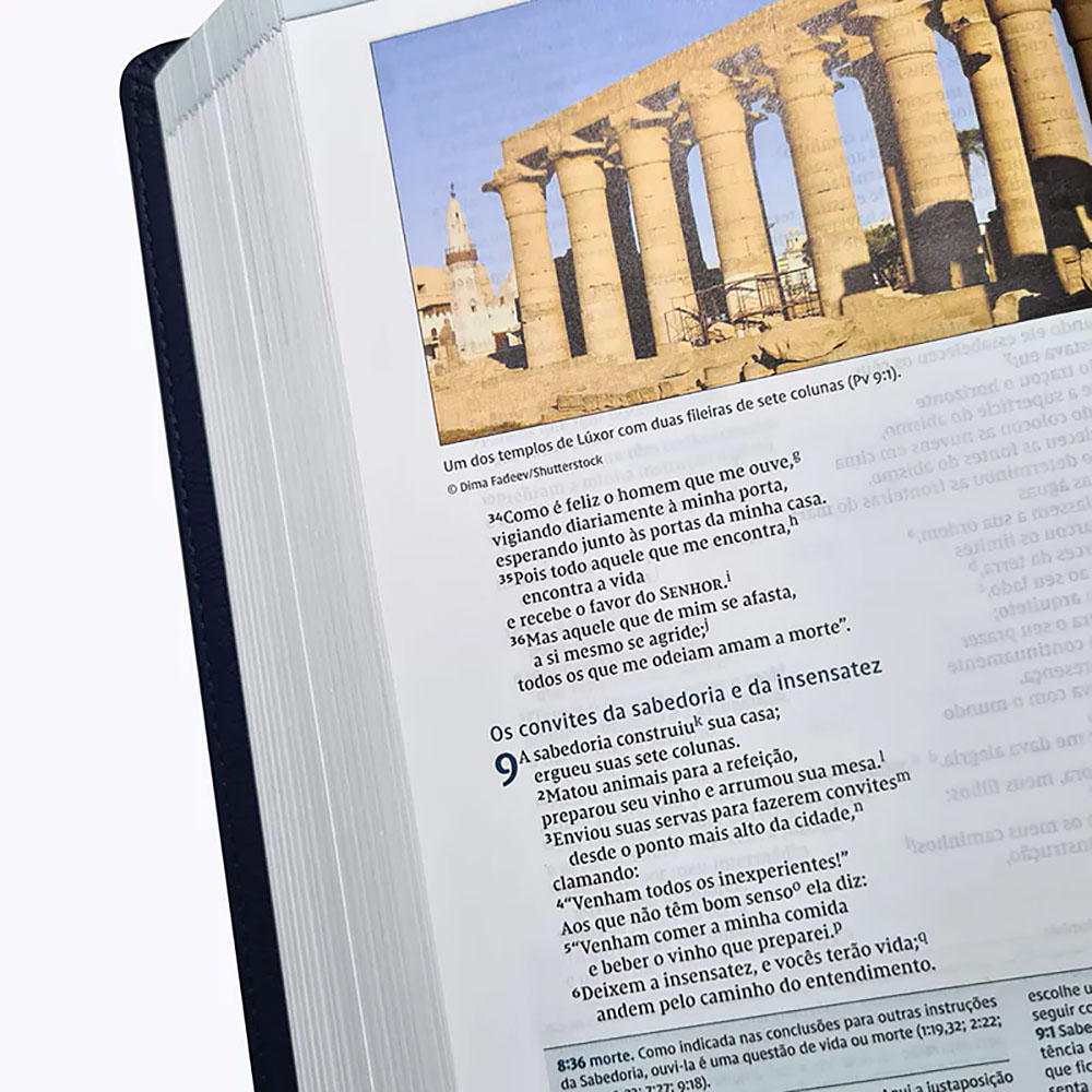Bíblia de Estudo Thomas Nelson capa Azul Luxo - Livraria Evangélica Online
