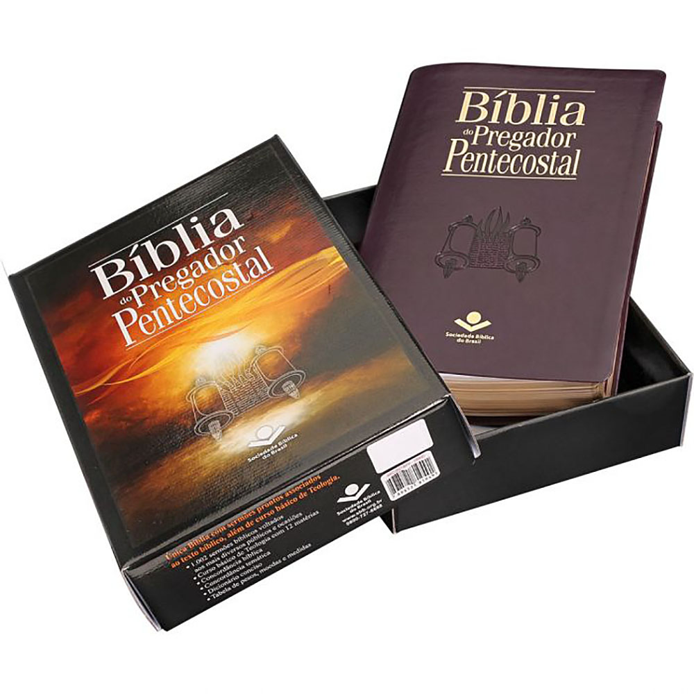 Bíblia do Pregador Pentecostal RC com Índice capa Vinho Nobre ...