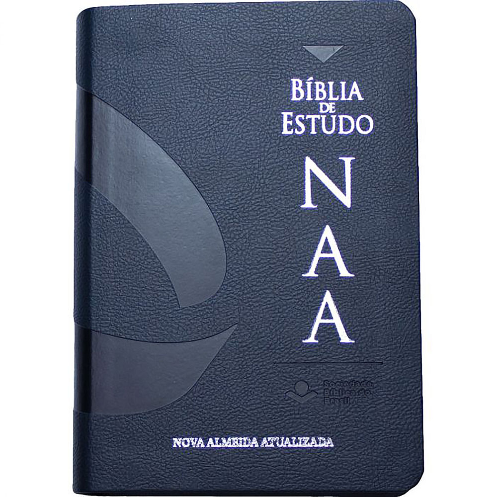 Bíblia de Estudo NAA tamanho Médio capa Azul - Livraria Evangélica Online