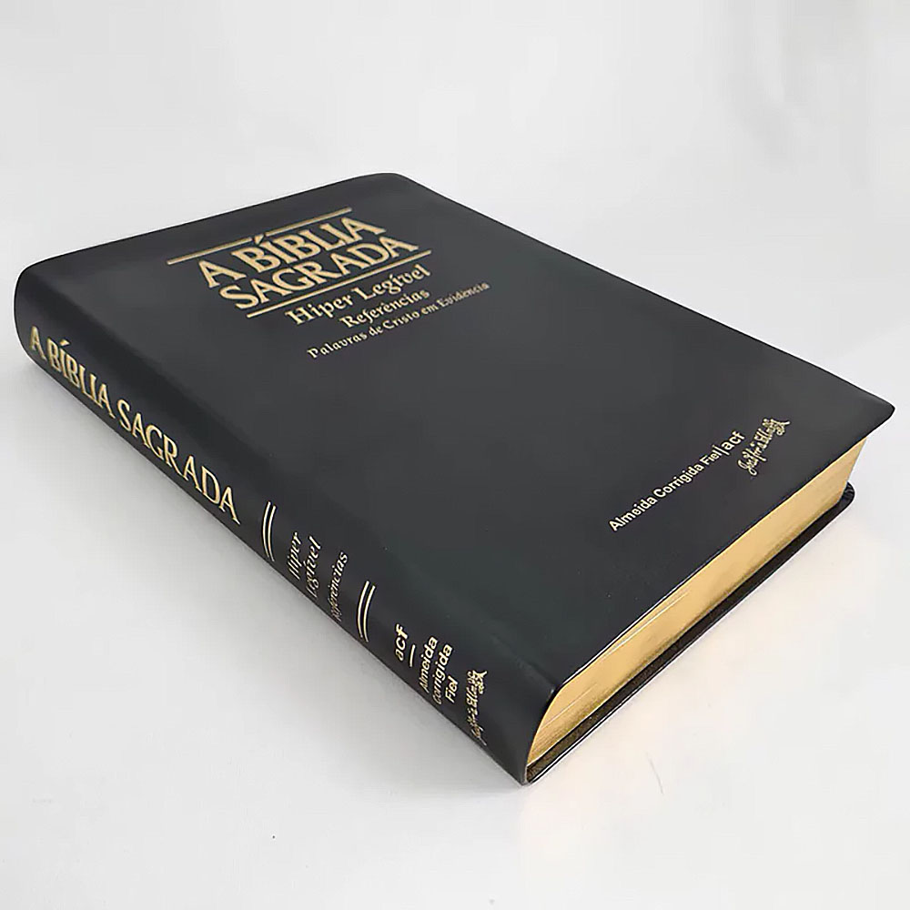 Bíblia ACF Hiper Legível capa Preta Luxo - Livraria Evangélica Online