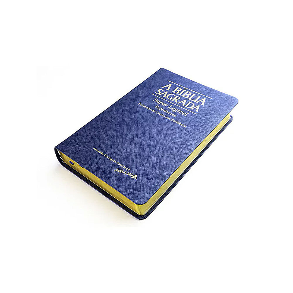 Bíblia ACF Super Legível capa Azul Luxo - Livraria Evangélica Online