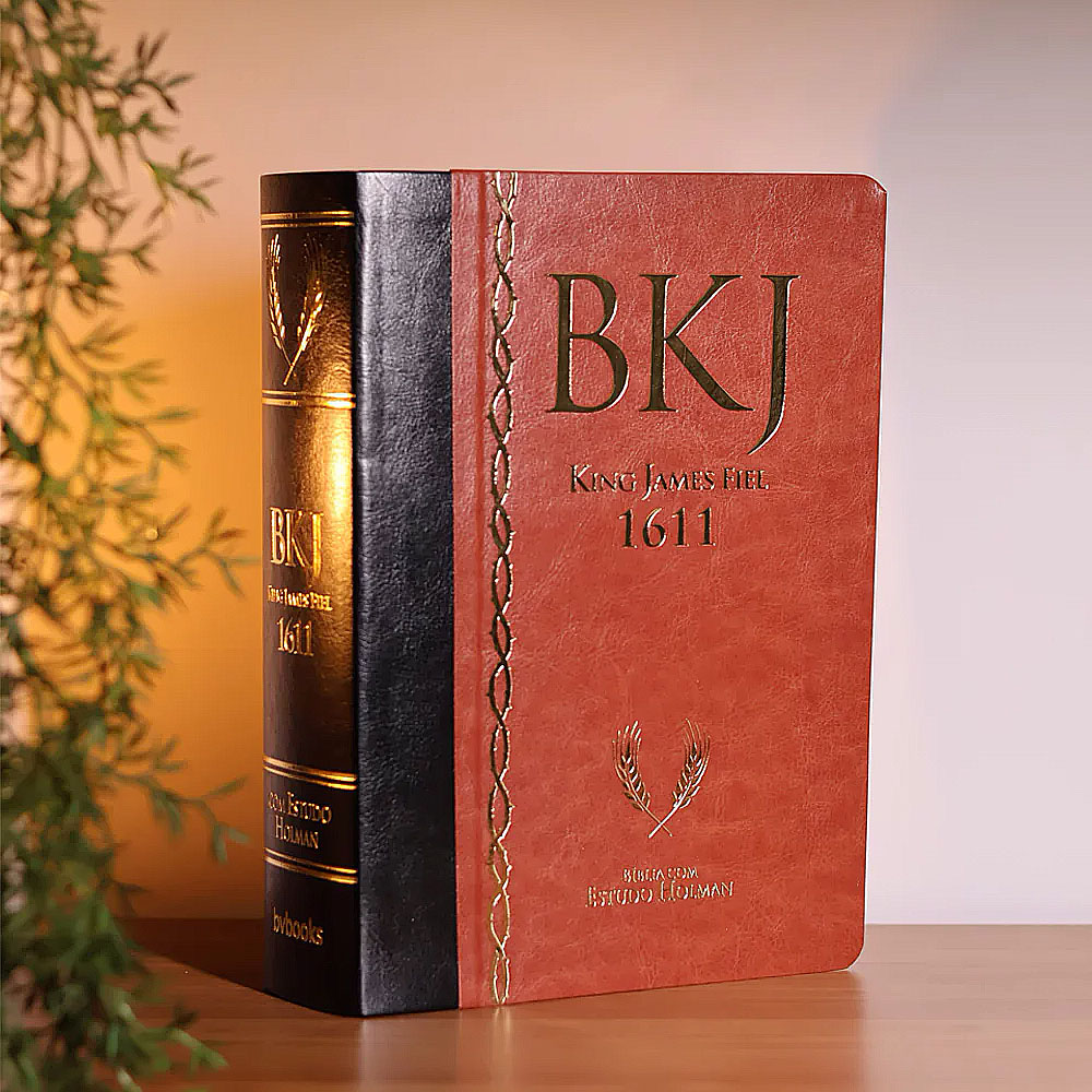 Bíblia King James Fiel 1611 com Estudo Holman Marrom e Preta 7ª Edição ...