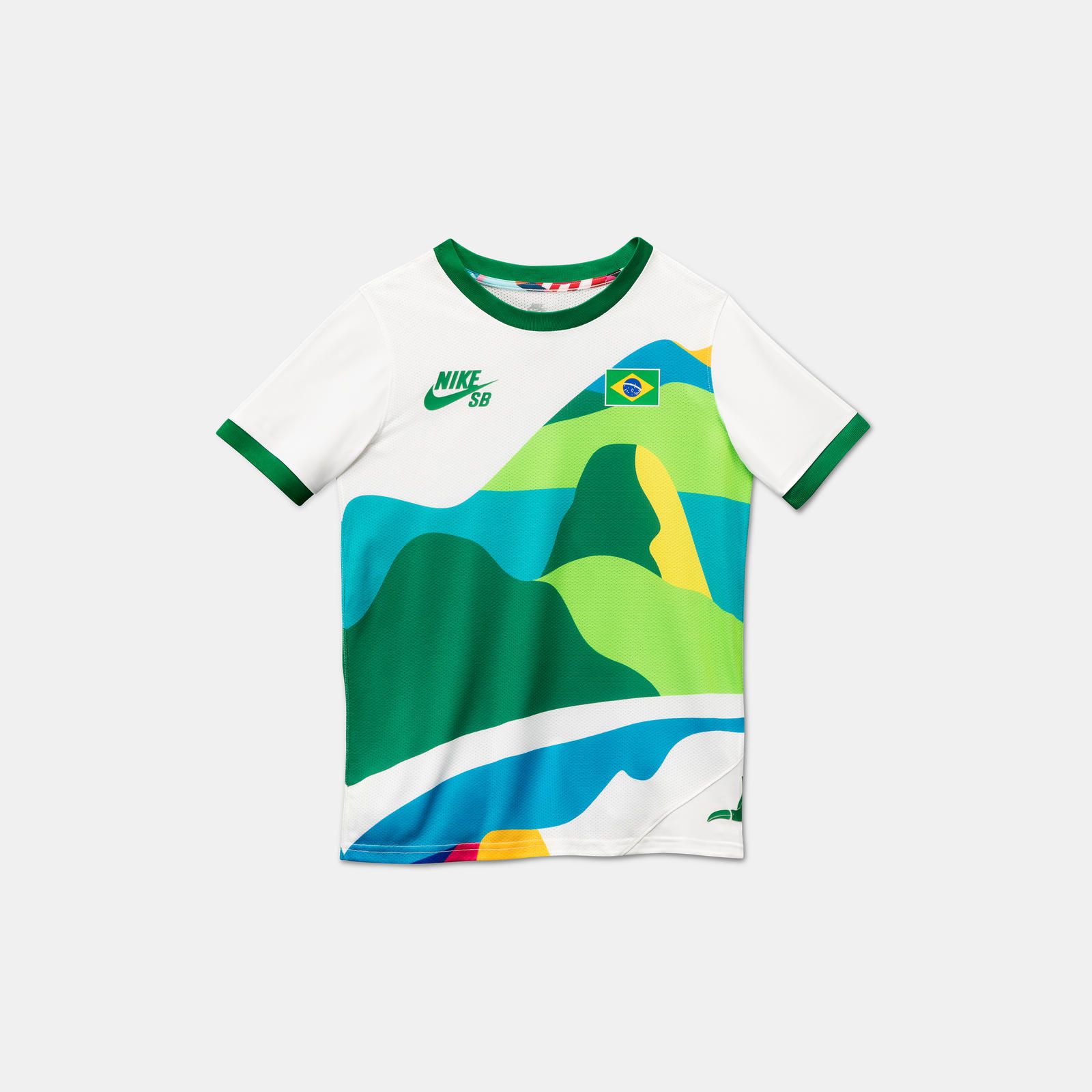 Camiseta Nike SB X Parra Brasil Verde Amarelo - Living Skateshop