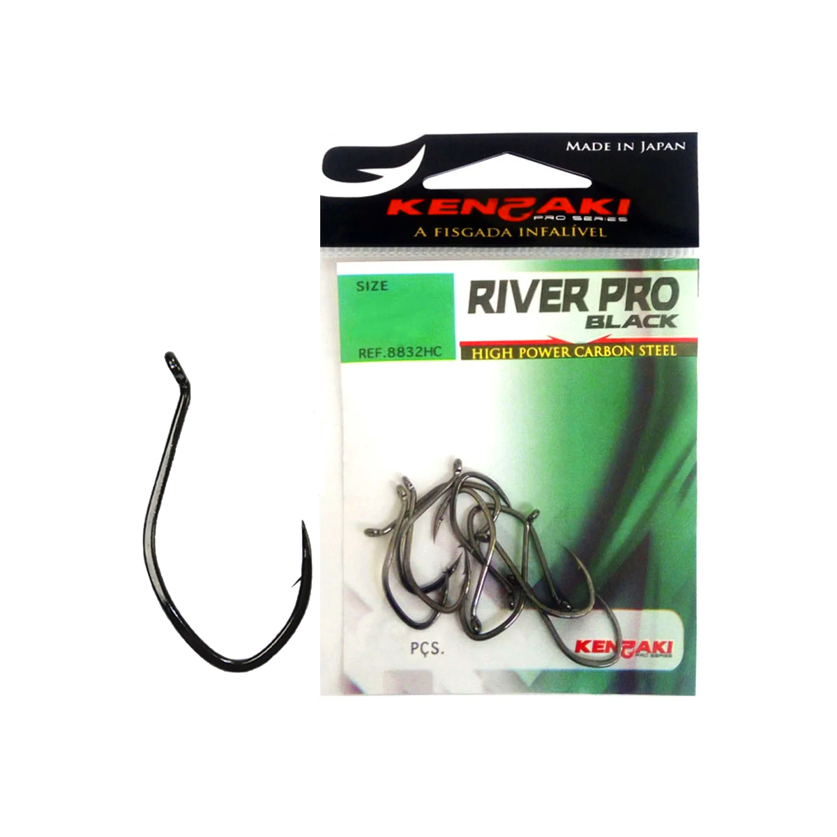 カンザキ Piraputanga Pesca - Anzol Japonês Kenzaki River Pro Black 8832HC