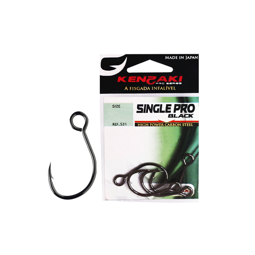 Piraputanga Pesca - Anzol Japonês Kenzaki Single Pro Black 531