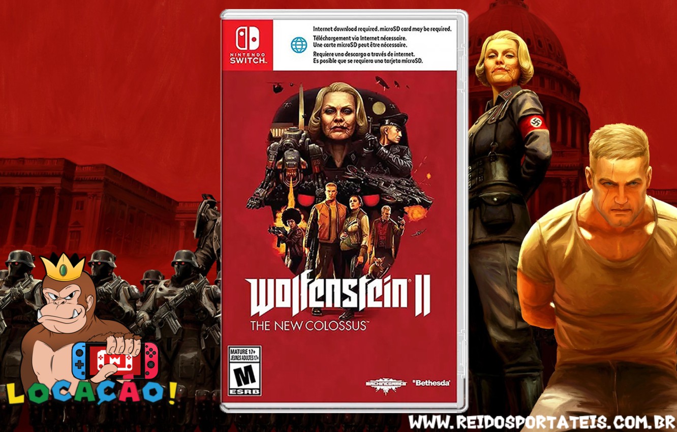 Alugue Jogos Para Nintendo Switch - Jogo Wolfenstein 2 - Rei dos, jogos que  não precisa de internet download 