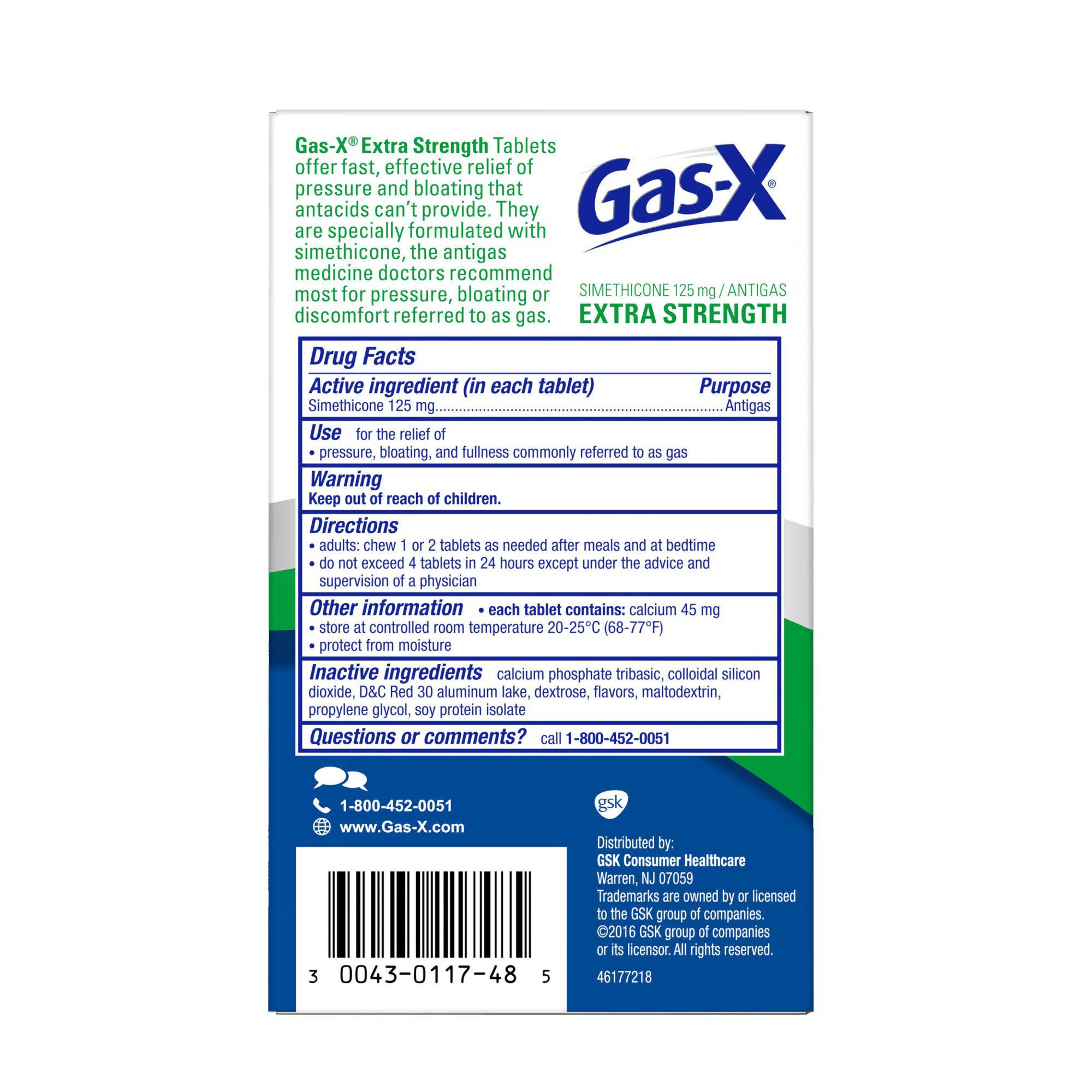 GasX Extra Strength Gas Relief Chewable Tablets Consumos da Martina
