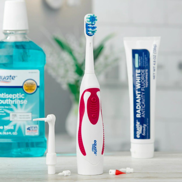 Equate Vital Health Power Oral Care Kit with Multiple Dental Items Inc