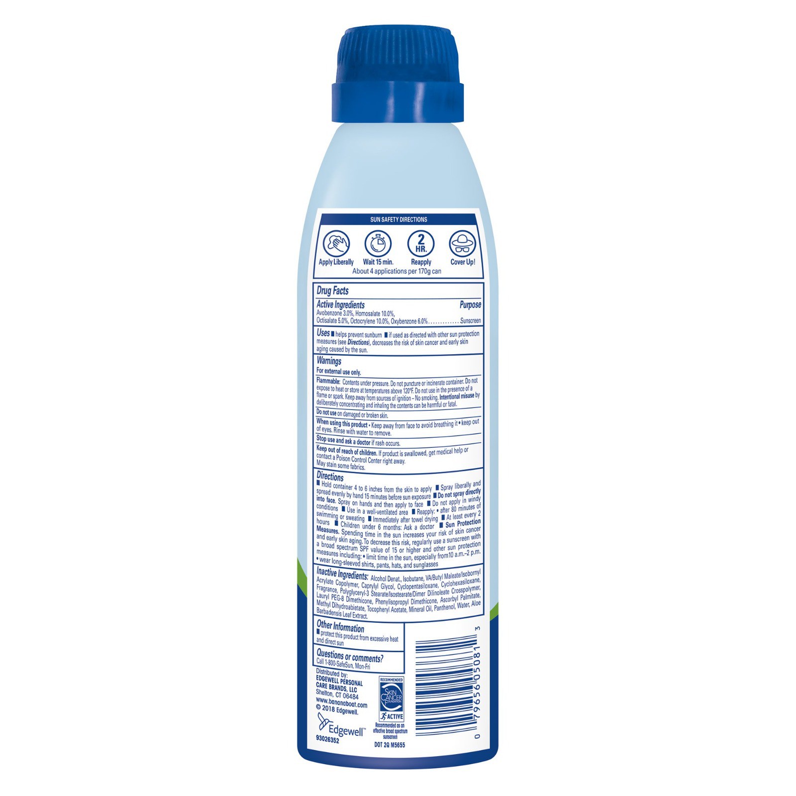 Banana Boat Ultra Defense Clear Sunscreen Spray SPF 100 Consumos da