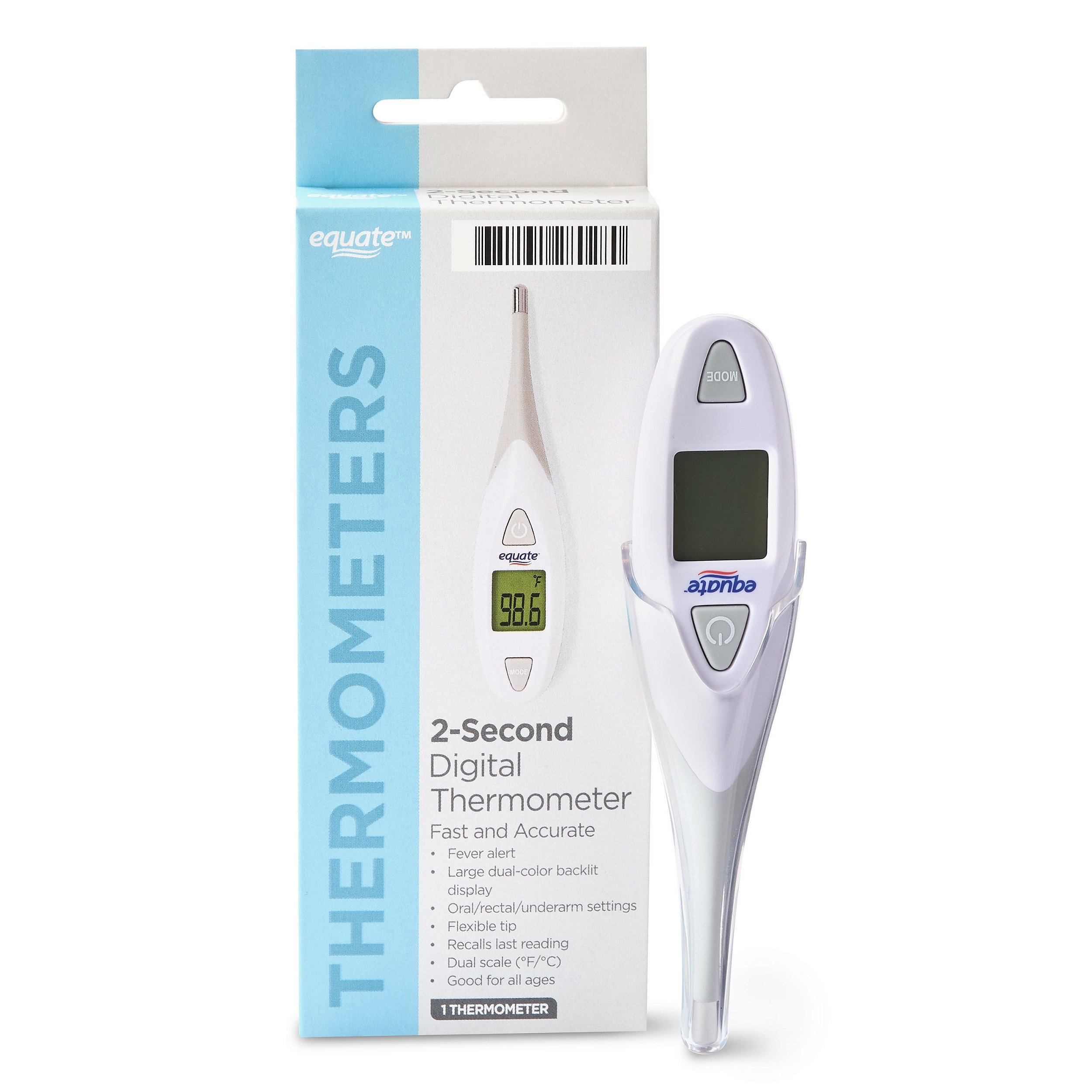 Equate Children's 2-Second Digital Thermometer 