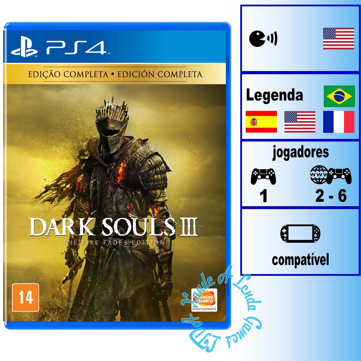 Bandai namco PS4 Dark Souls 3+The Witcher 3 Wild Hunt