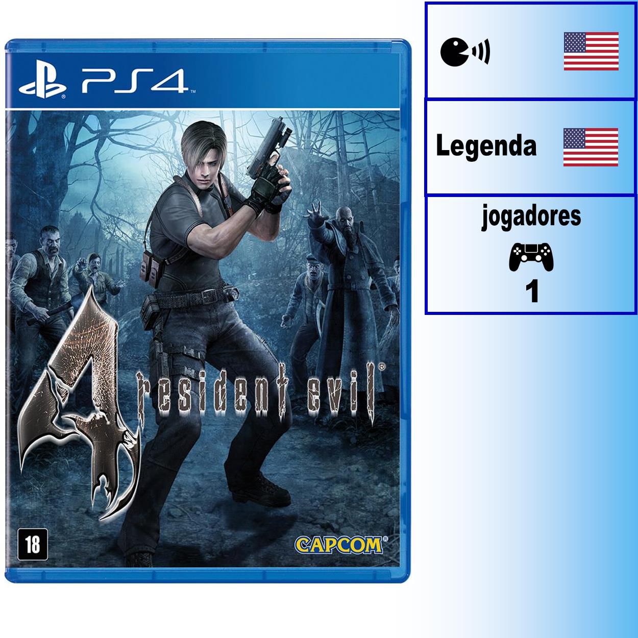 Jogo Resident Evil 4 - PS4