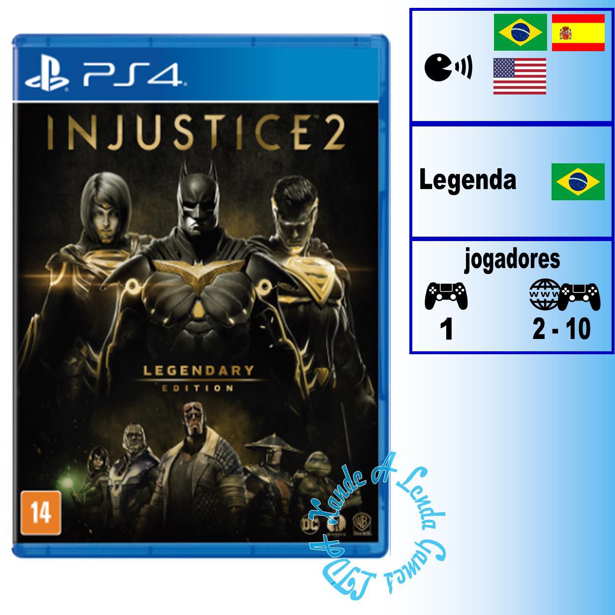 Injustice 2 (PlayStation Hits) - PS4 - Xande A Lenda Games. A sua loja de  jogos!