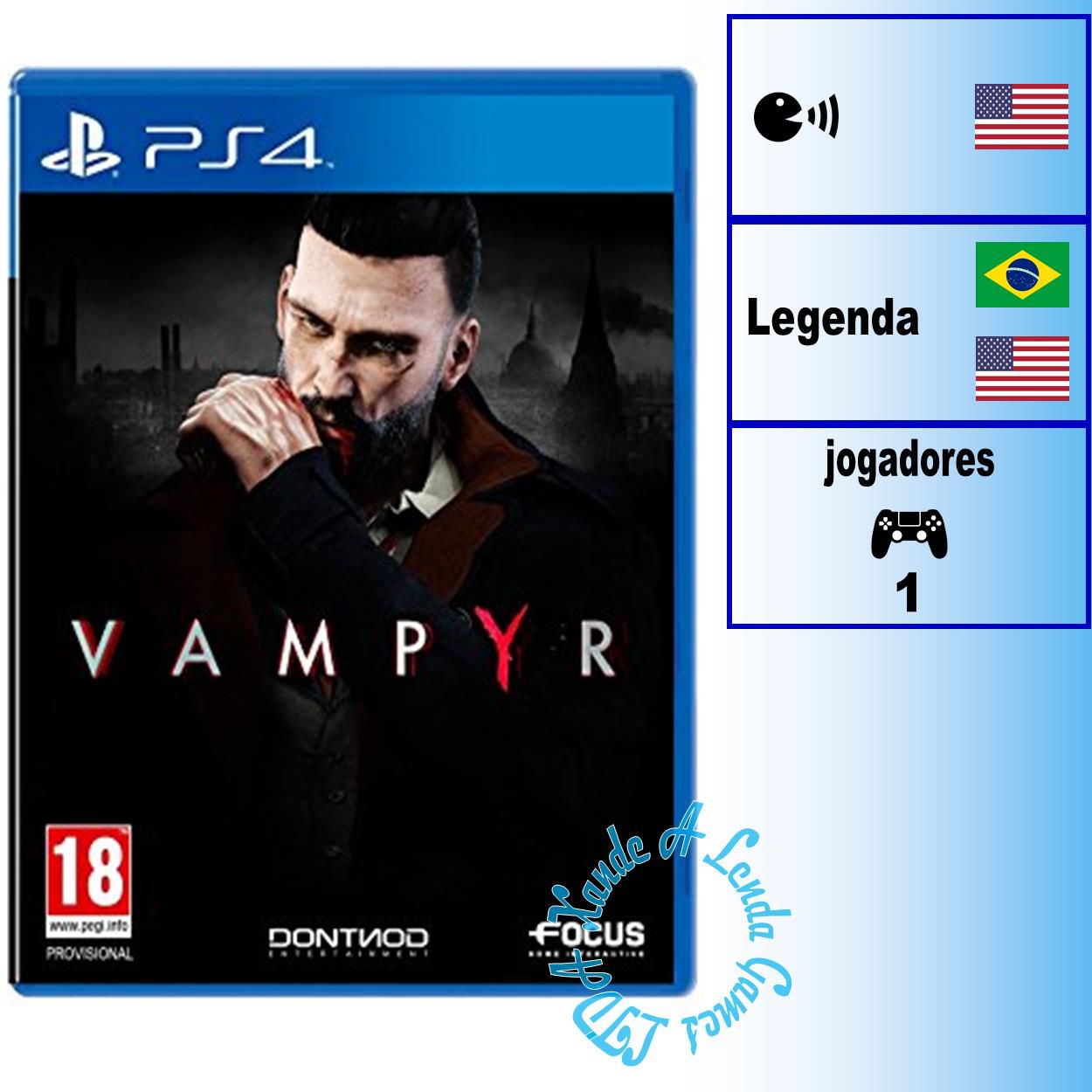 Comprar Vampyr PS4 mídia física - Xande A Lenda Games. A sua loja de jogos!