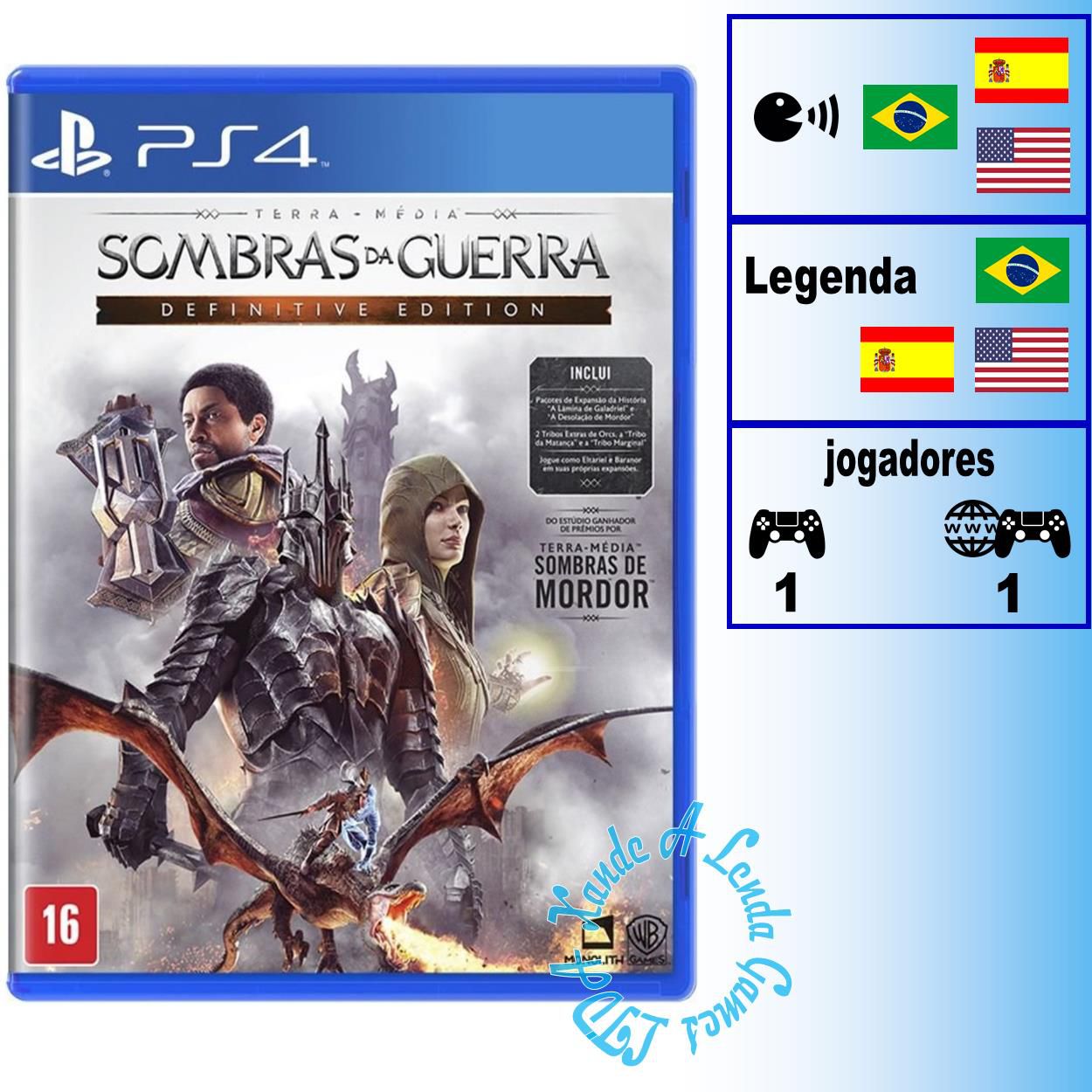 Jogo Terra-média: Sombras da Guerra - PS4 - Console Games