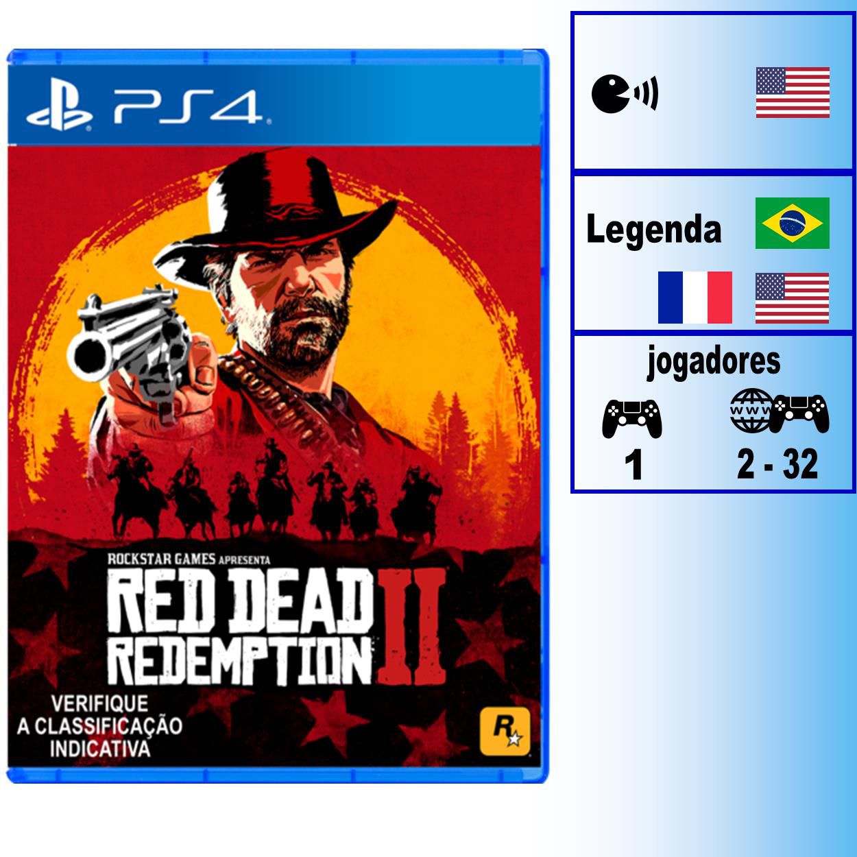 Red Dead Redemption 2 Ps4 Original - Game Mídia Física - Jogo