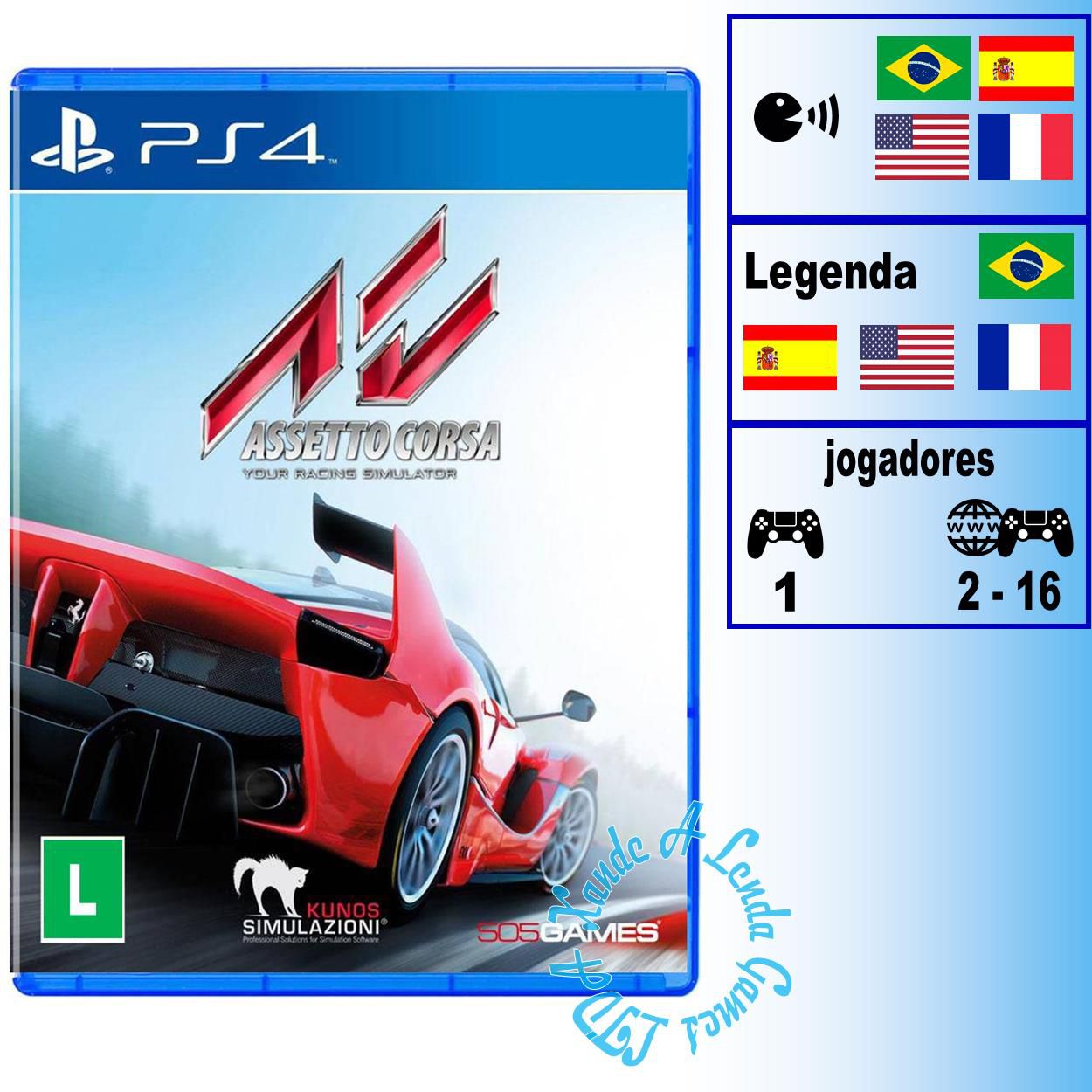 Comprar Assetto Corsa para PS4 - mídia física - Xande A Lenda Games. A sua  loja de jogos!