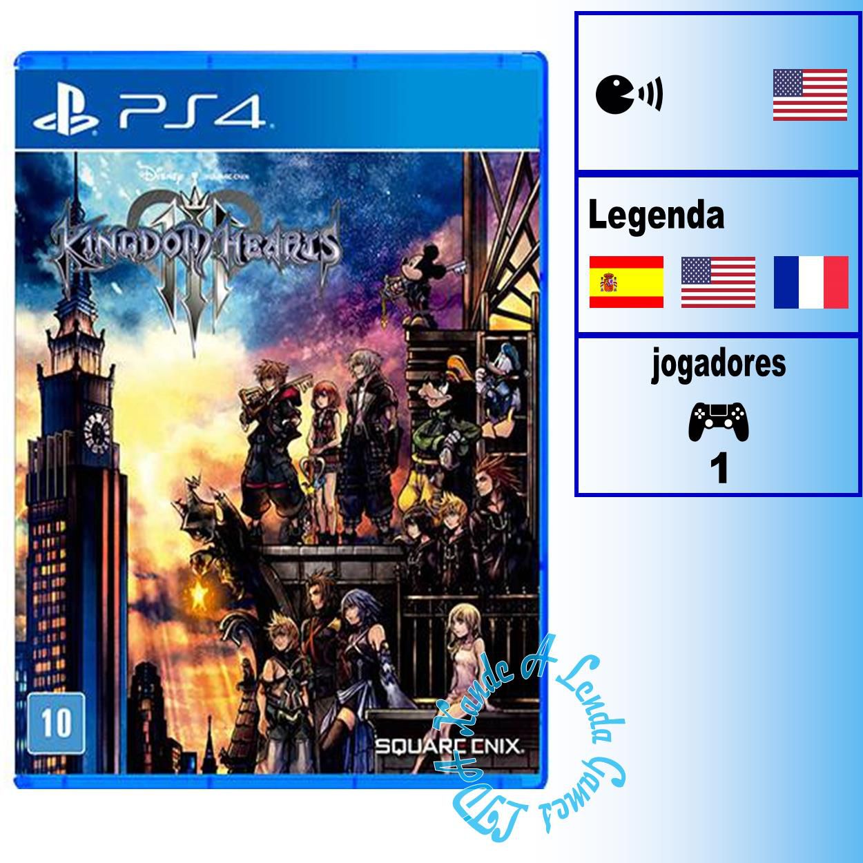 Jogo Kingdom Hearts 3 Square Enix Ps4 Mídia Física