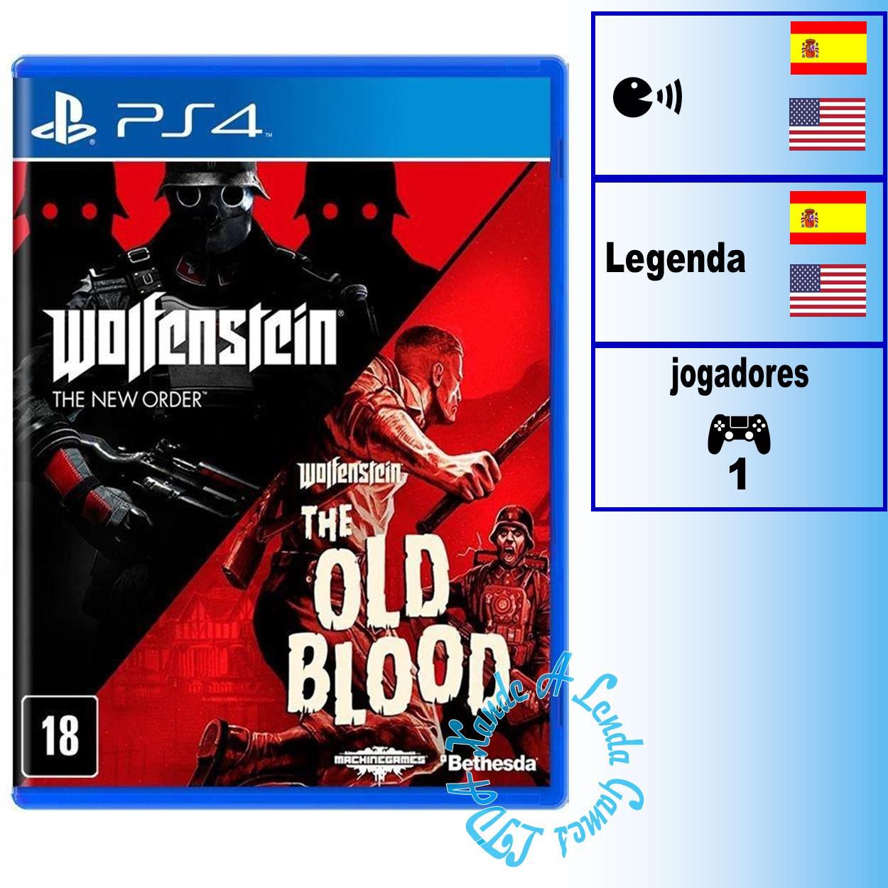 Jogo PS4 Wolfenstein: New Order