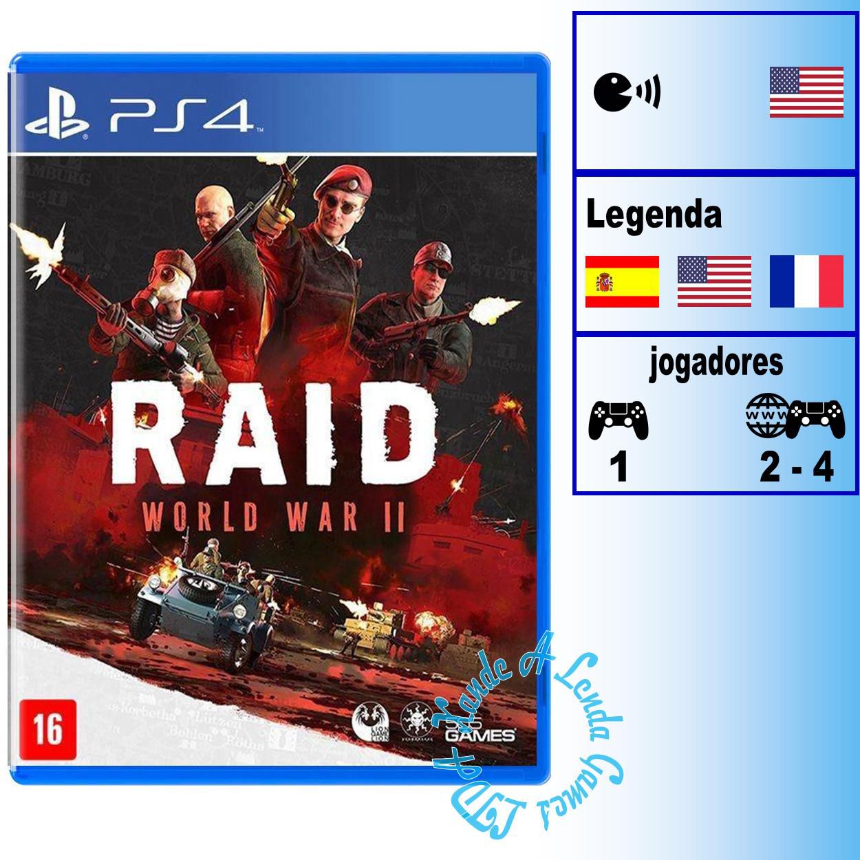 Jogo Novo Midia Fisica Raid World War 2 Original Para Ps4 - Faz a Boa!