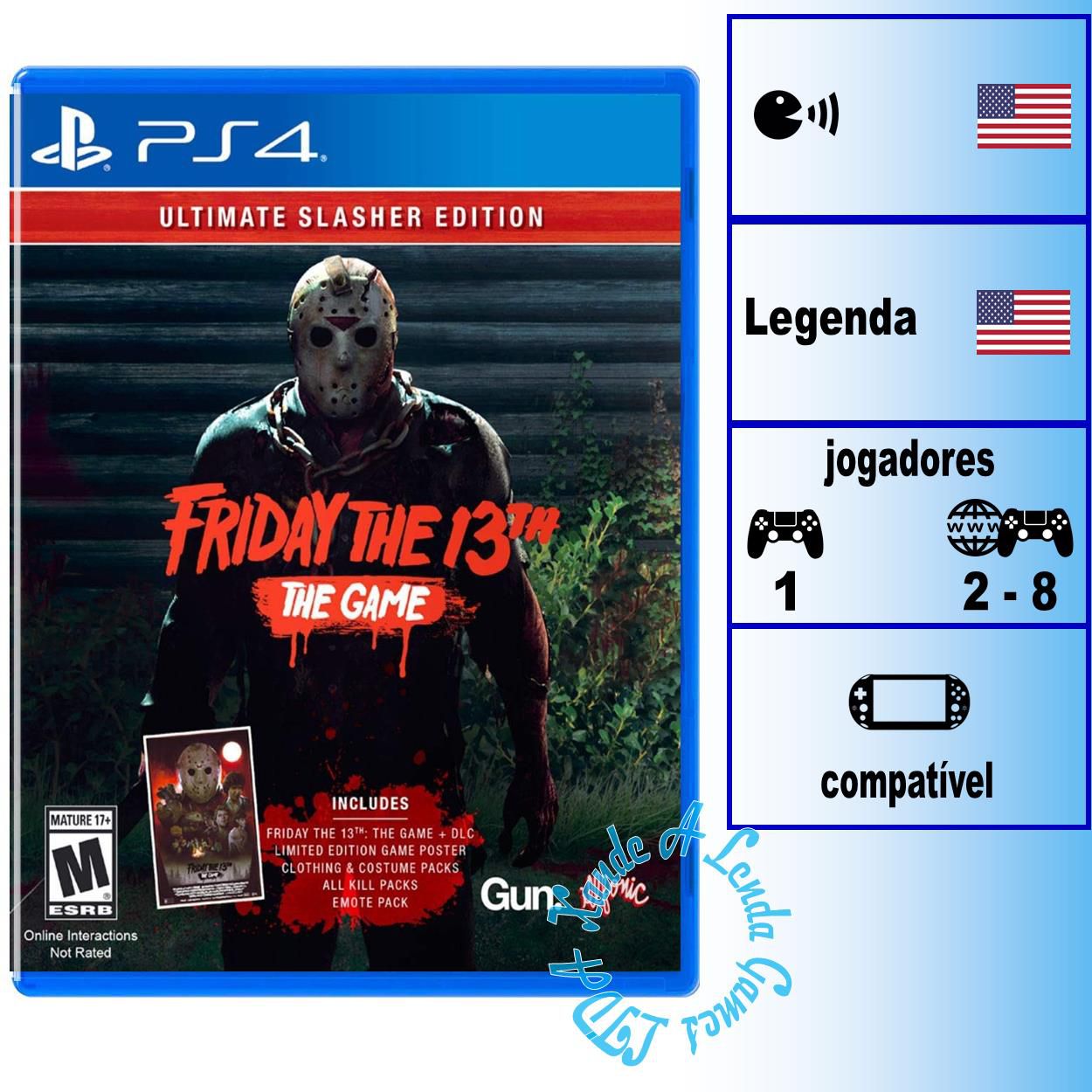  Friday The 13th Game Ultimate Slasher Edition (PS4) : Video  Games