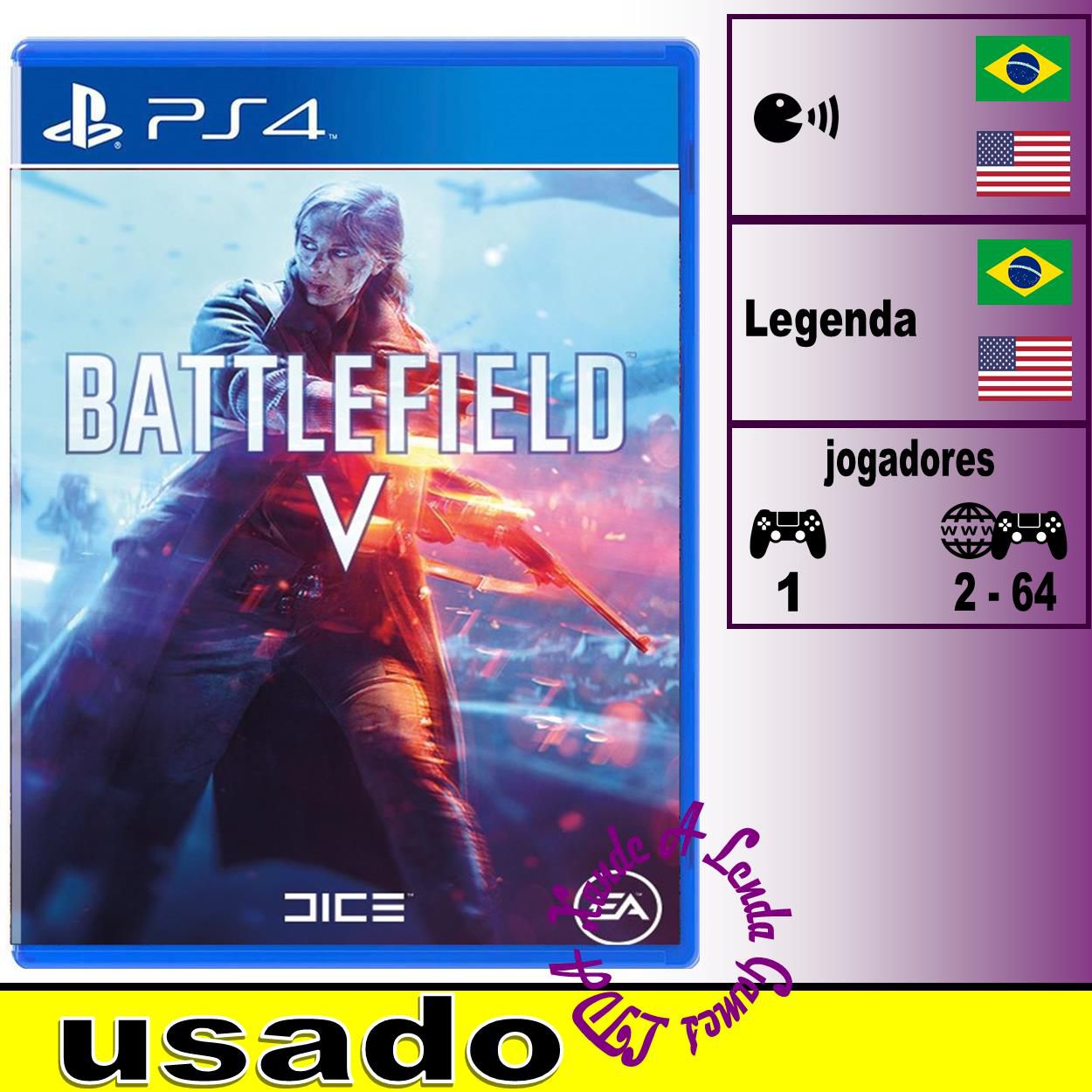 Battlefield 2042 Jogo Ps4 Mídia Física Português