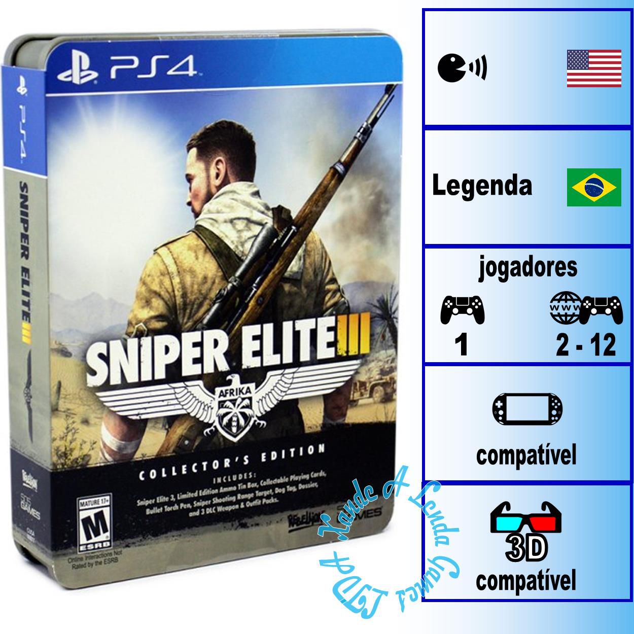 Jogo Sniper 3 Ghost Warrior: Season Pass Edition para PS4 Tiro