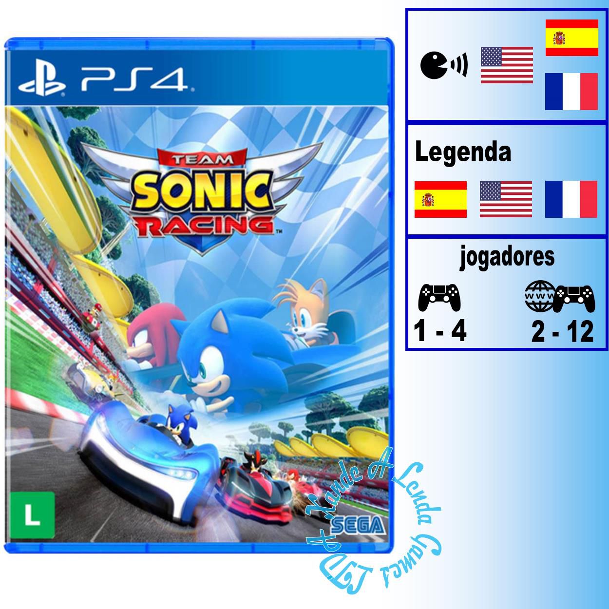 Kit 3 Jogos Aventura Ps4 Sonic Team Racing + Sayonara Wild Hearts