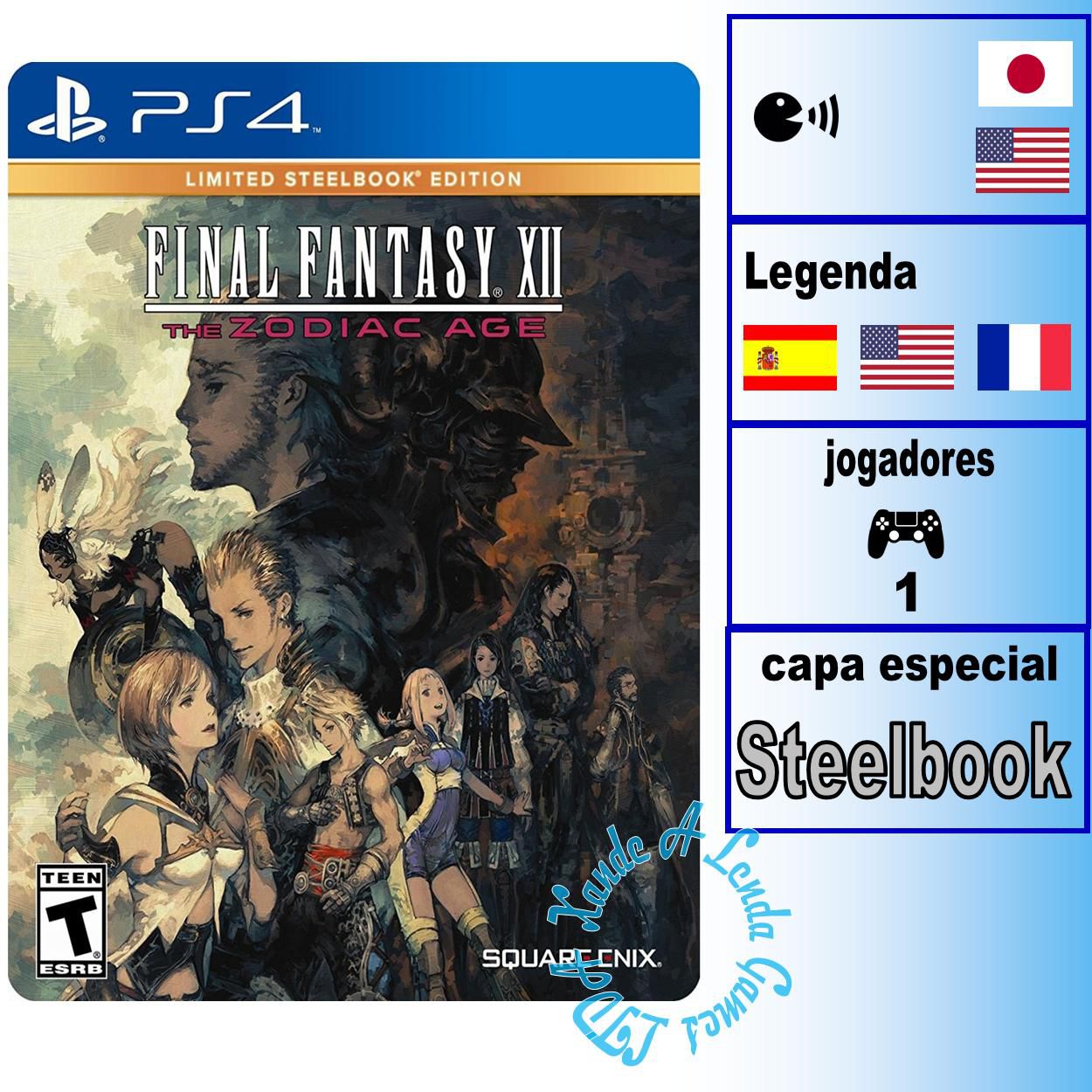 その他 Final Fantasy XII The Zodiac Age - Steelbook Edition - PS4 Amazon.com: Final Fantasy XII The Zodiac Age Limited