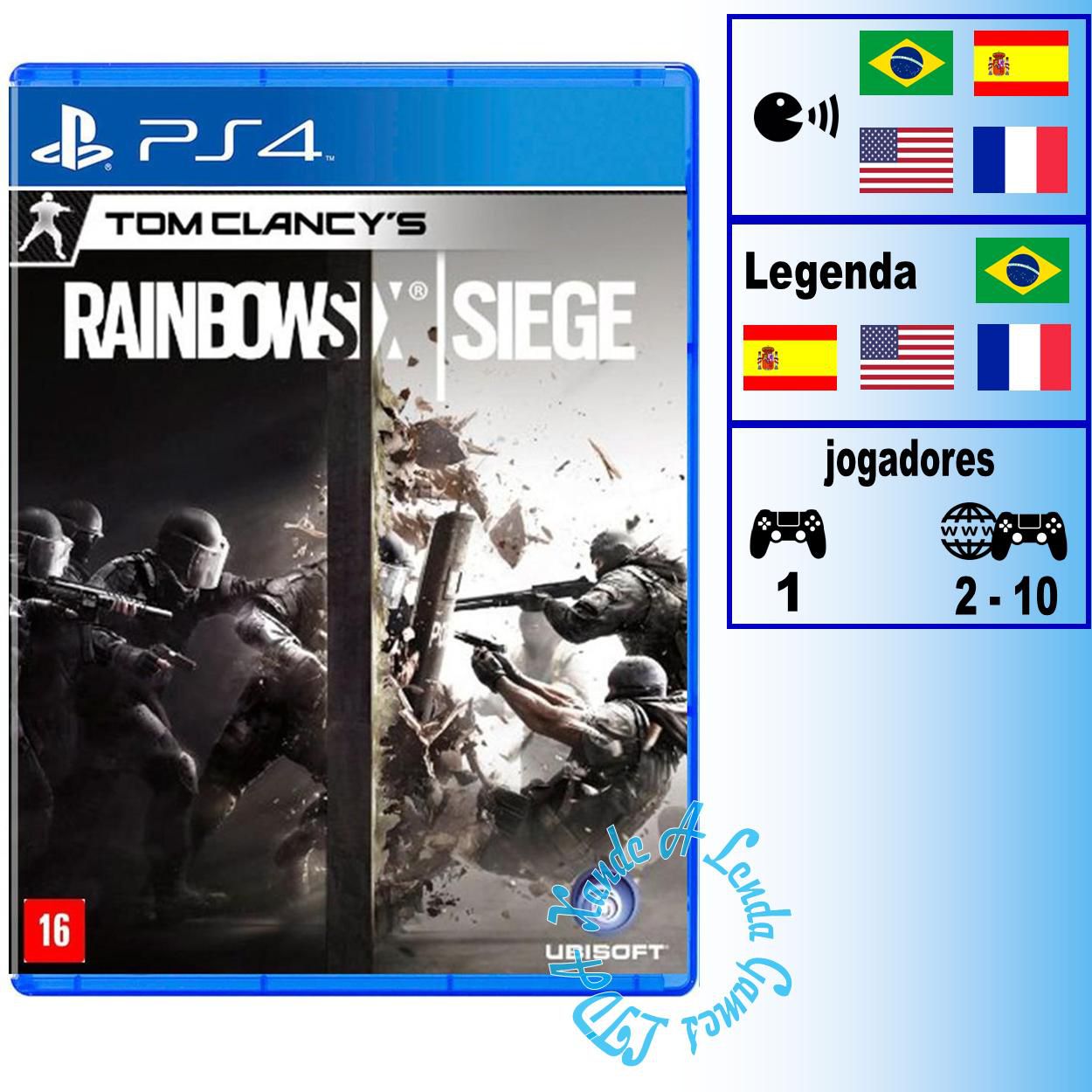 Jogo Ps4 Tom Clancys Rainbow Six Siege Game