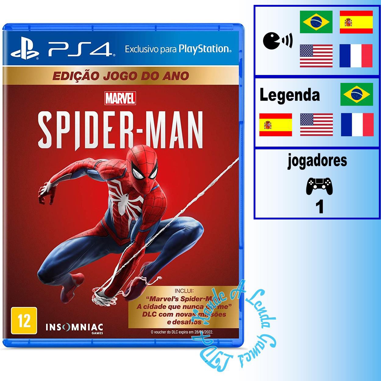 SPIDER-MAN (EM PORTUGUÊS) Marvel PS4- NOVO