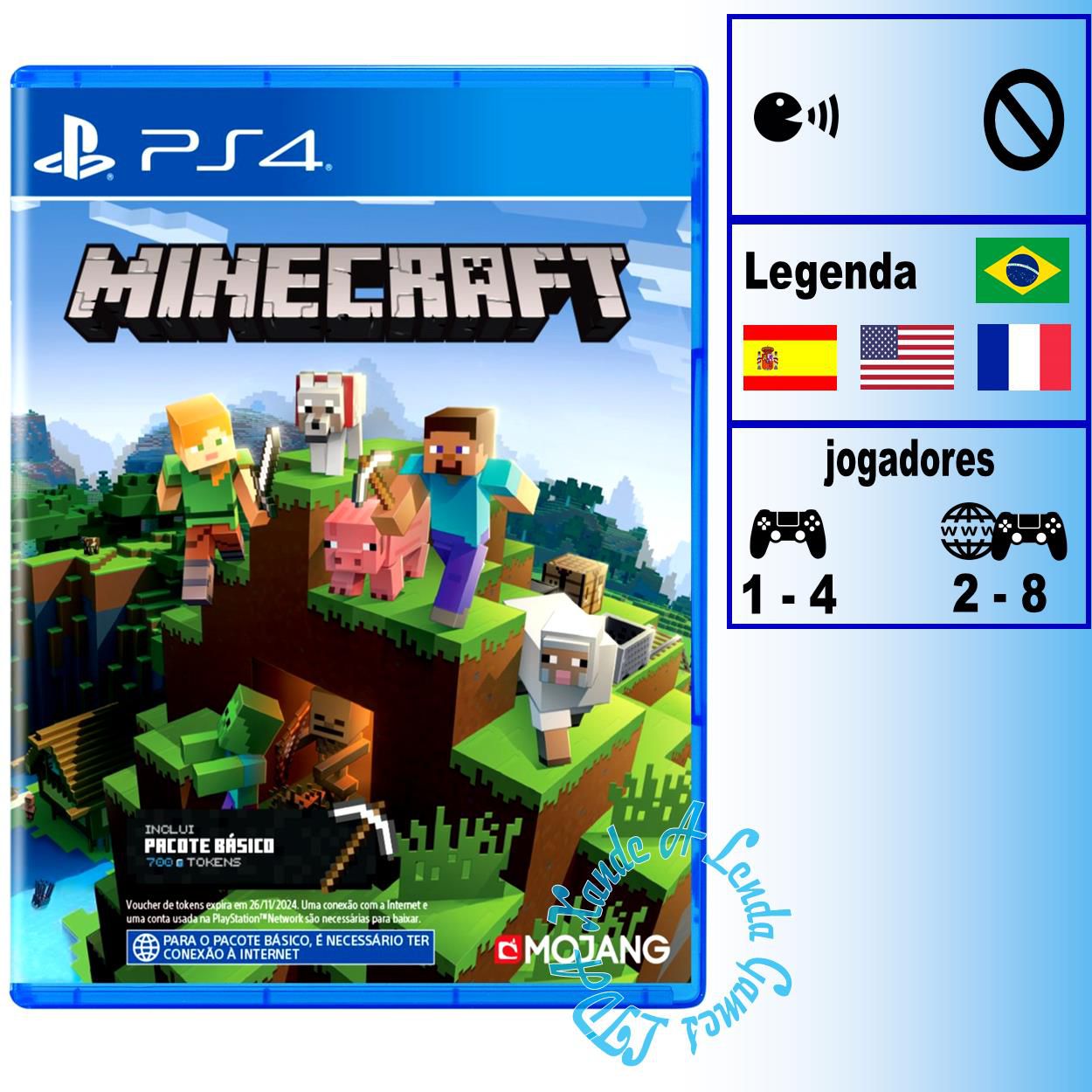 Jogo Minecraft Legends Deluxe Edition Ps5 Midia Fisica