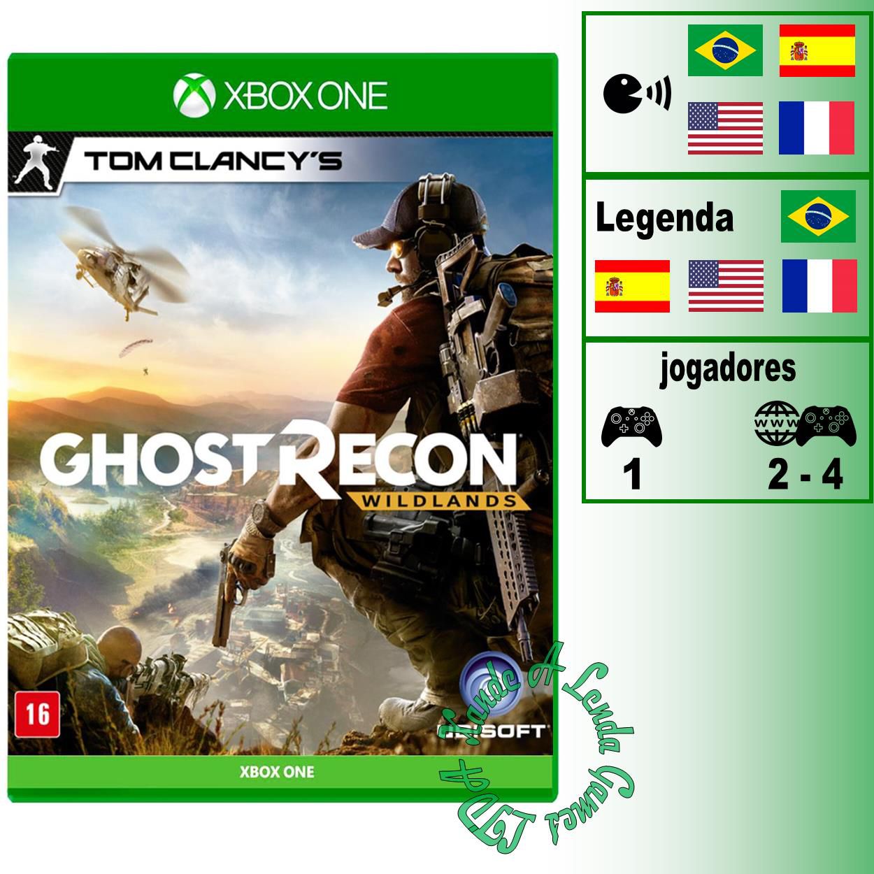 Jogo Mídia Física Ghost Recon Wildlands Para Xbox One na