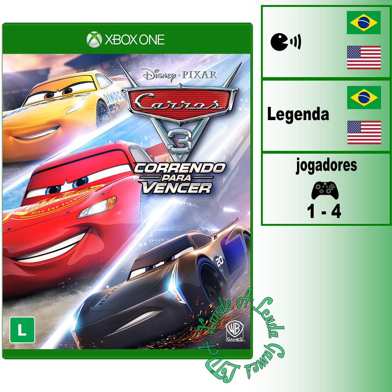 Carros 3 Correndo Para Vencer Xbox One (Jogo Midia Fisica) - Arena