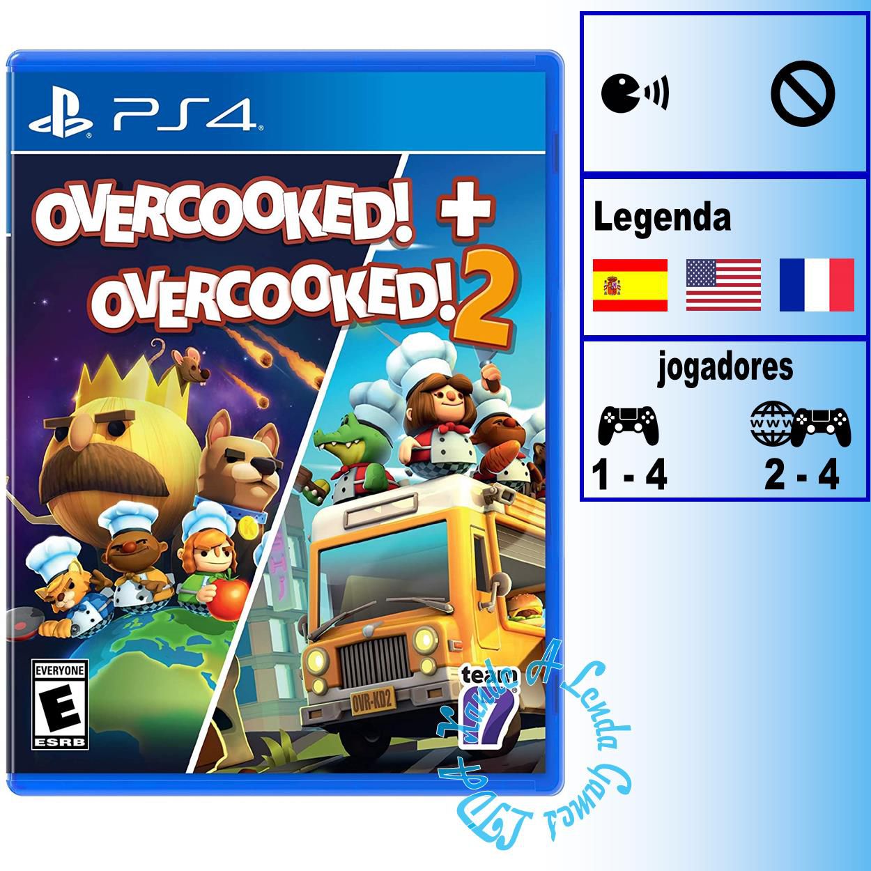 Comprar Overcooked! + Overcooked! 2 para PS4 - mídia física - Xande A Lenda  Games. A sua loja de jogos!