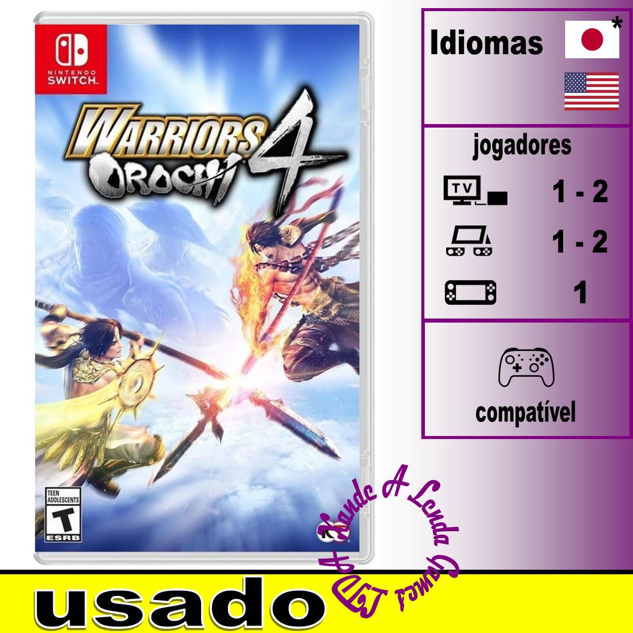 Samurai Warriors - Jogo Físico - Ação - 1-2 Jogadores