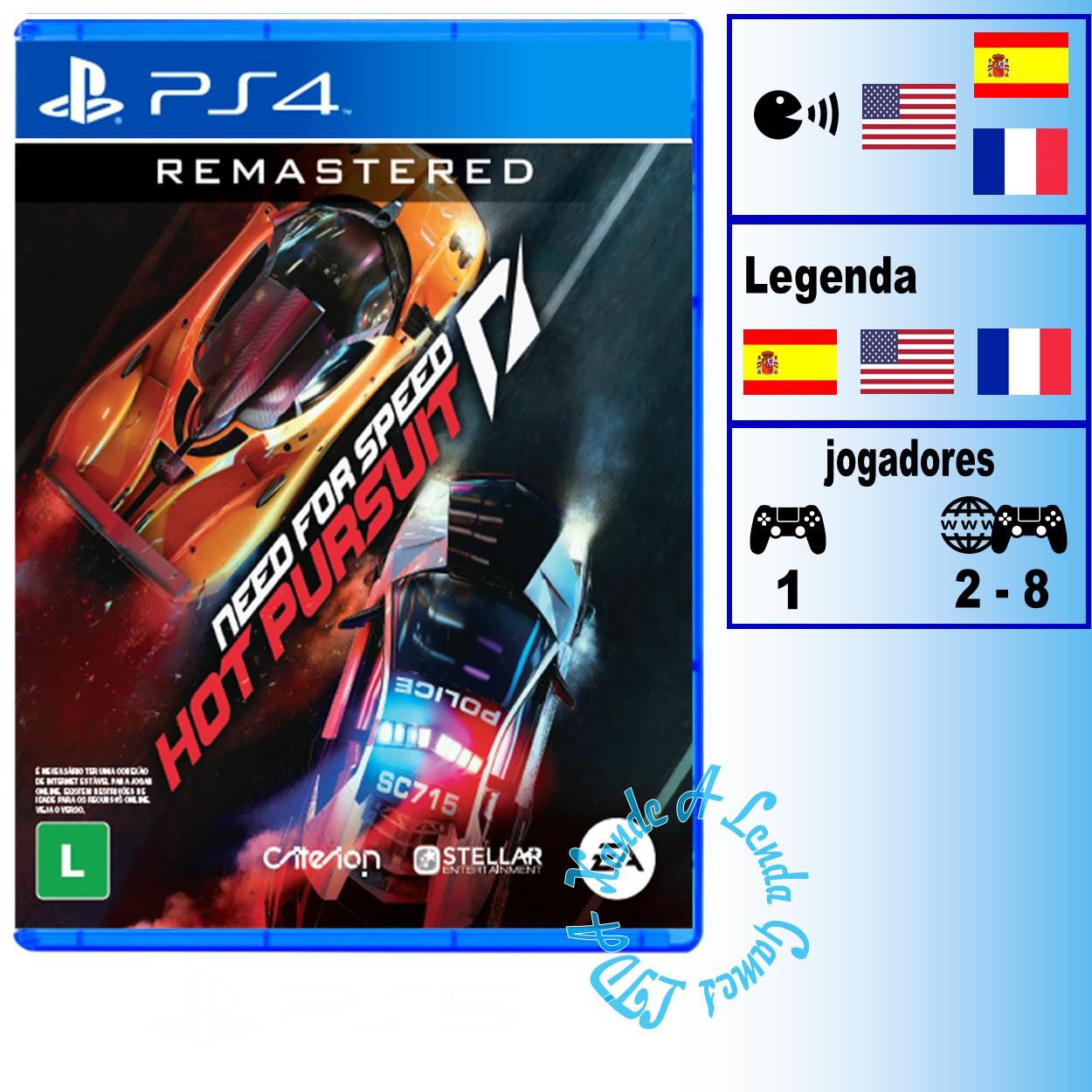 Jogo Need for Speed: Hot Pursuit PS4