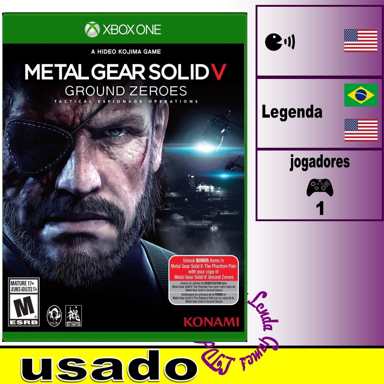Jogo Metal Gear Solid V: Ground Zeroes - Xbox 360 - Loja de Games