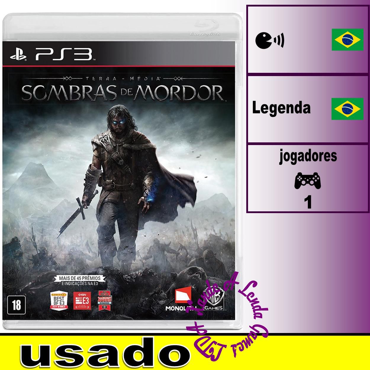 Comprar Terra Média: Sombras de Mordor para PS3 - mídia física - Xande A  Lenda Games. A sua loja de jogos!