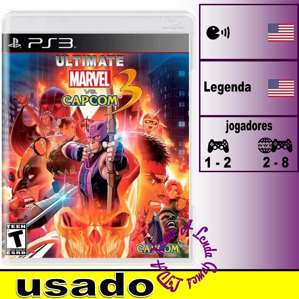 Jogo Ultimate Marvel vs Capcom 3 - PS3 - Loja Sport Games