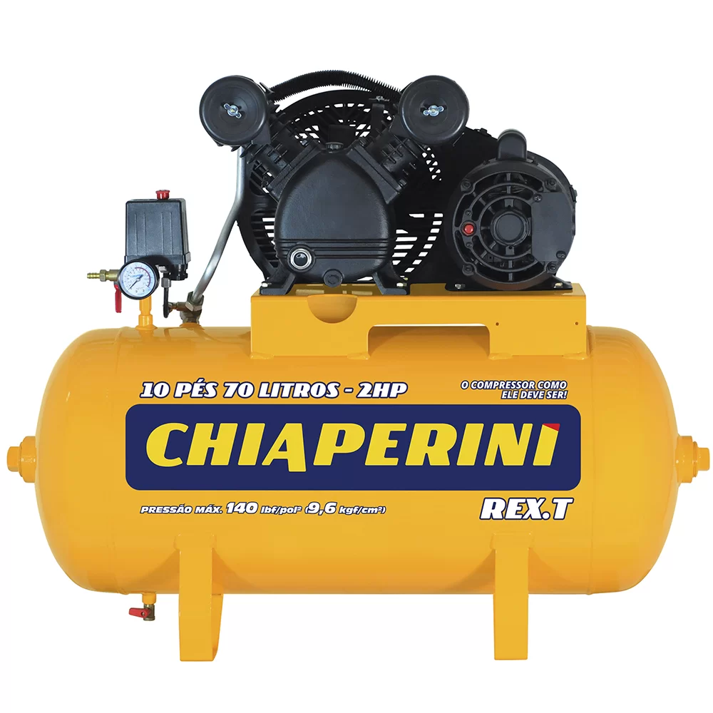 Compressor 10 PES RCH 70L 2HP 110/220V IP2 - Chiaperini - Multi Compressores