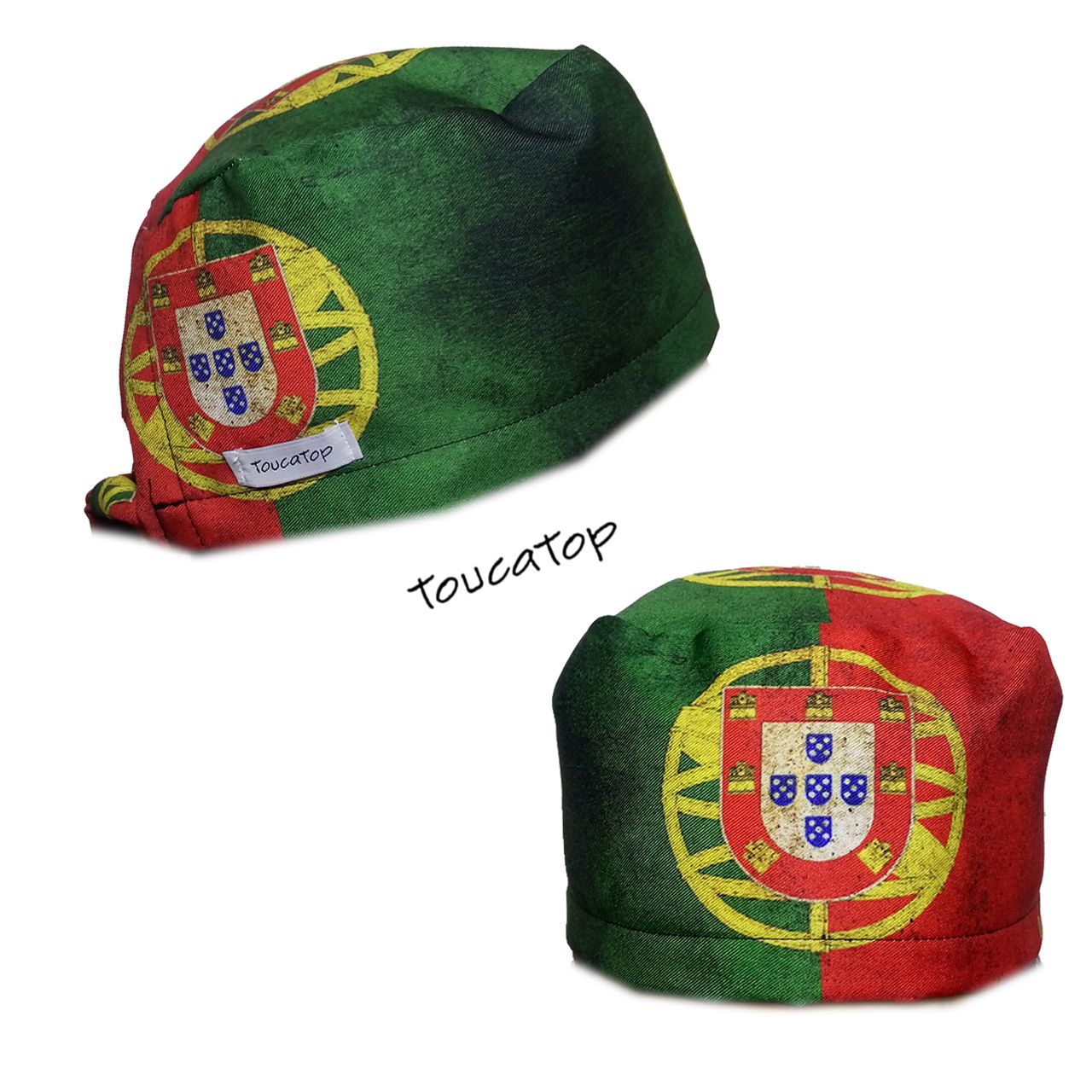 Gorro Cirúrgico, Portugal, Bandeira, Verde, Vermelho e Amarelo - ToucaTop -  Toucas Cirúrgicas Divertidas e Personalizadas