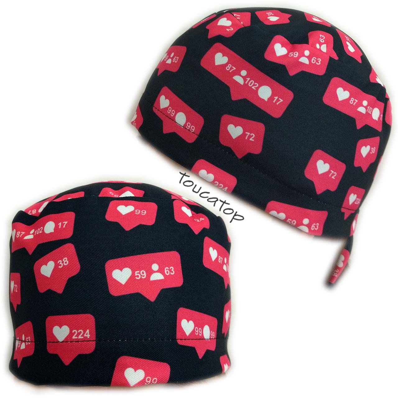 Gorro Cirúrgico, IGG+ Positivo, Rosa Neon, Fundo Preto - ToucaTop - Toucas  Cirúrgicas Divertidas e Personalizadas