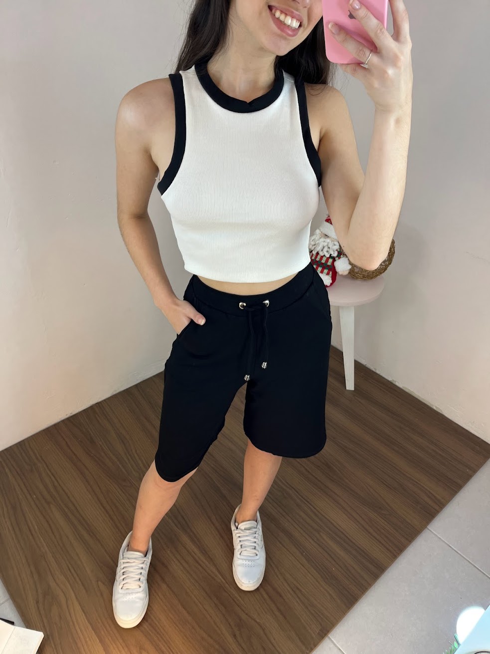 Short sales pantacourt preto