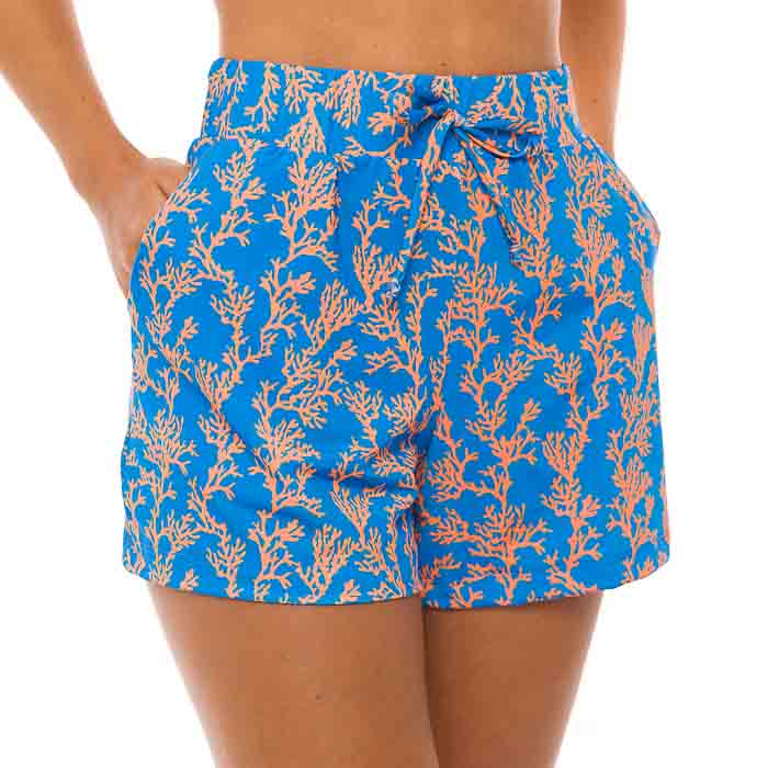 Short feminino coral